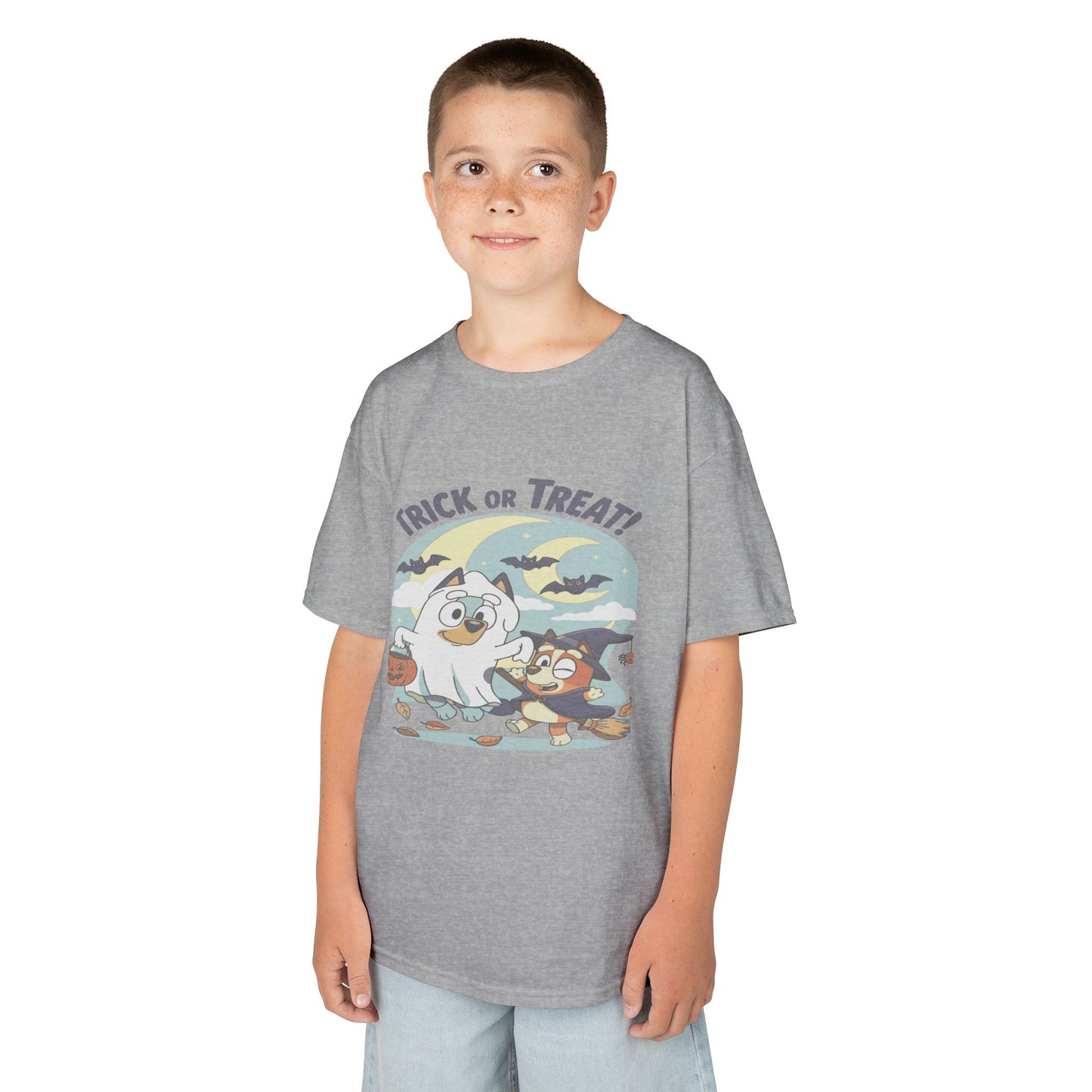 Kids Halloween T-Shirt, Trick or Treat Tee, Fun Ghost & Owl Shirt, Spooky Season Apparel, Cute Costume Top for Kids