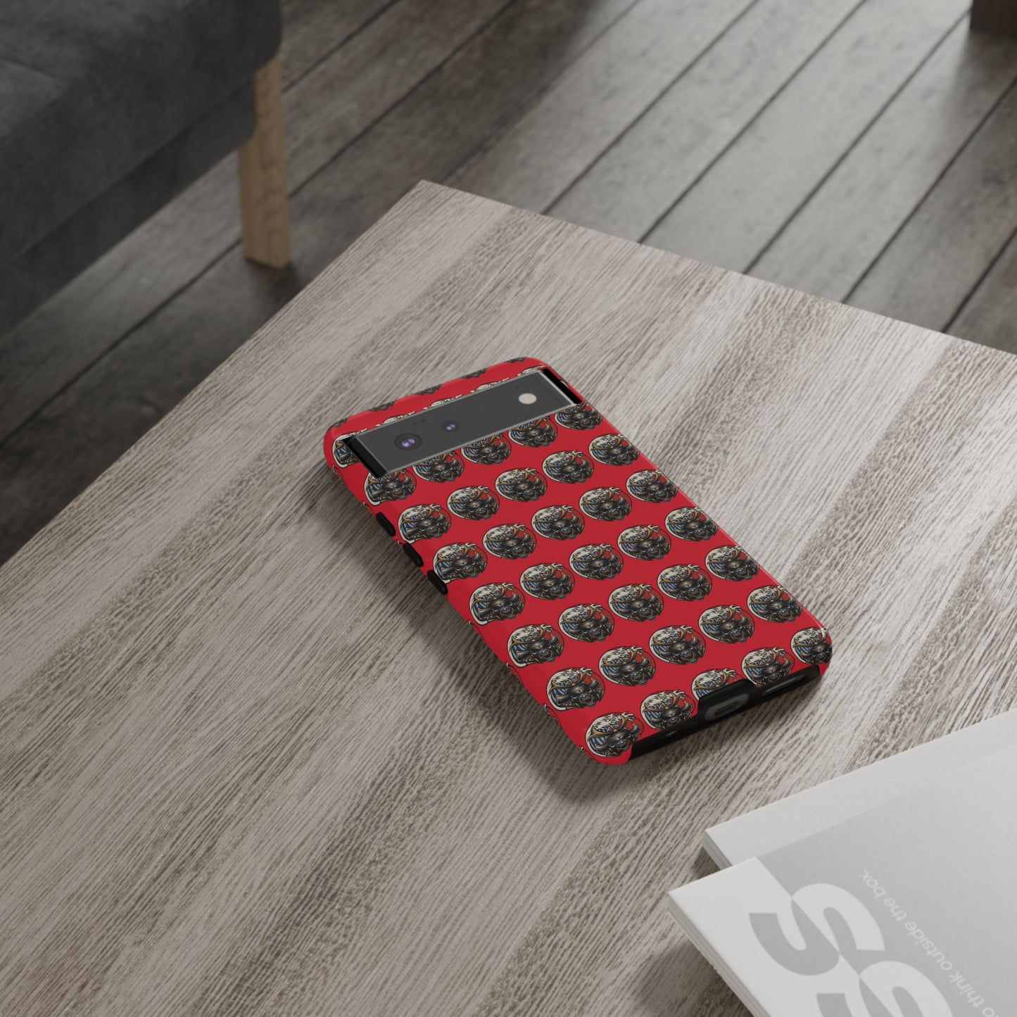 Bold Phone Case, Tough Phone Cover, Red Phone Protector, Unique Gift for Him/Her, Trendy Tech Accessory