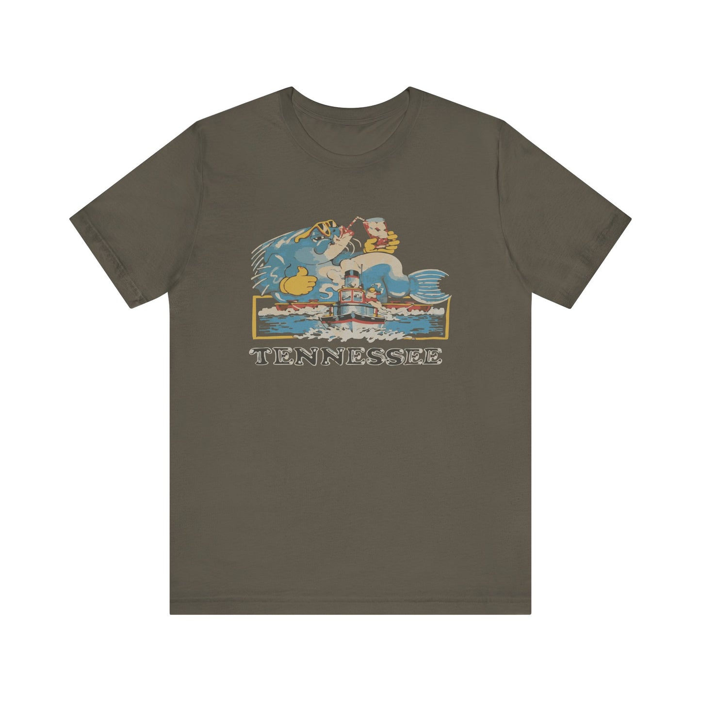 Tennessee Vintage Graphic Tee, Unisex Jersey Short Sleeve T-Shirt, Souvenir Shirt, Vacation Wear, Gift for Travelers, Retro Tee