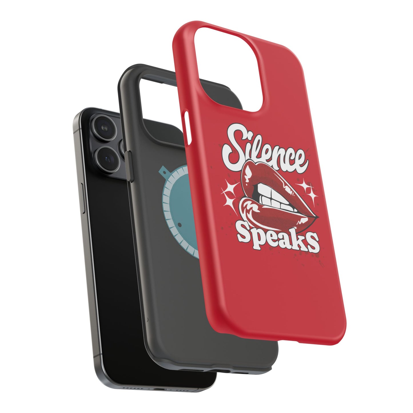Bold Expression Magnetic Tough Cases, Phone Cover, Gift for Her, Pop Art, Trendy Accessory, Silence Speaks Design
