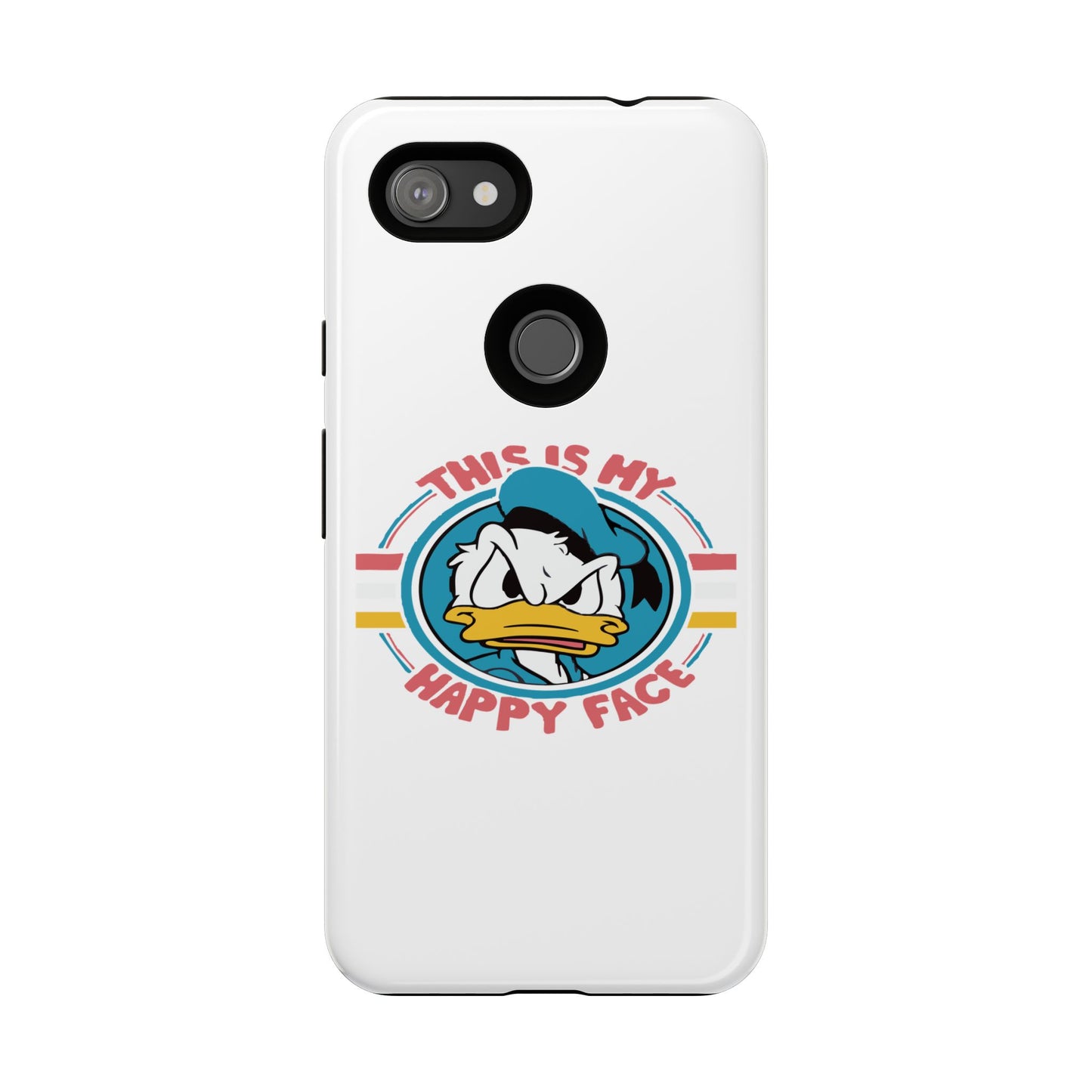 Tough Cases: This is My Happy Face Phone Case, Funny Phone Case, Donald Duck Case, Cute Phone Accessory, Gift for Disney Fans