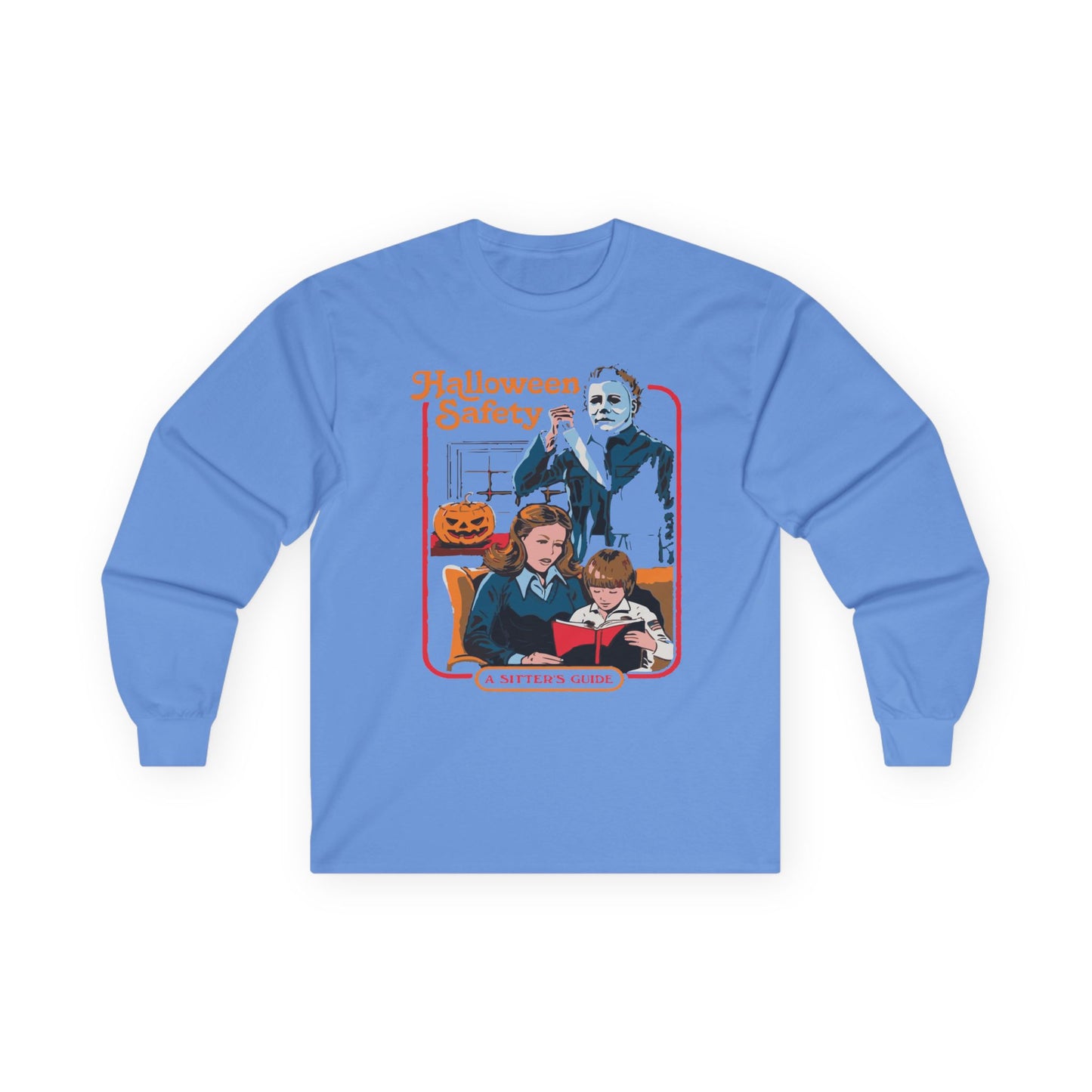 Retro Halloween Long Sleeve Tee, Unisex Tee for Fall, Halloween Safety, Spooky Season Shirt, Holiday Gift, Cozy Casual