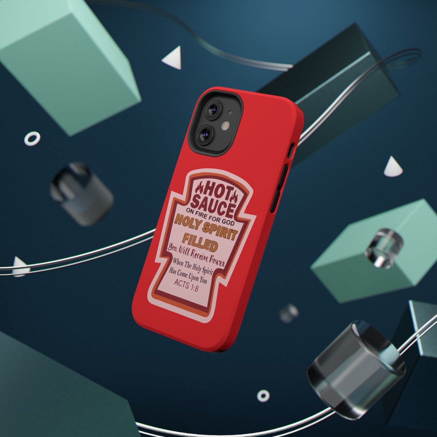 Holy Spirit Hot Sauce Phone Cases - Impact-Resistant, Christian Gift, Spiritual Reminder, Unique Design, Faith-Based Accessory