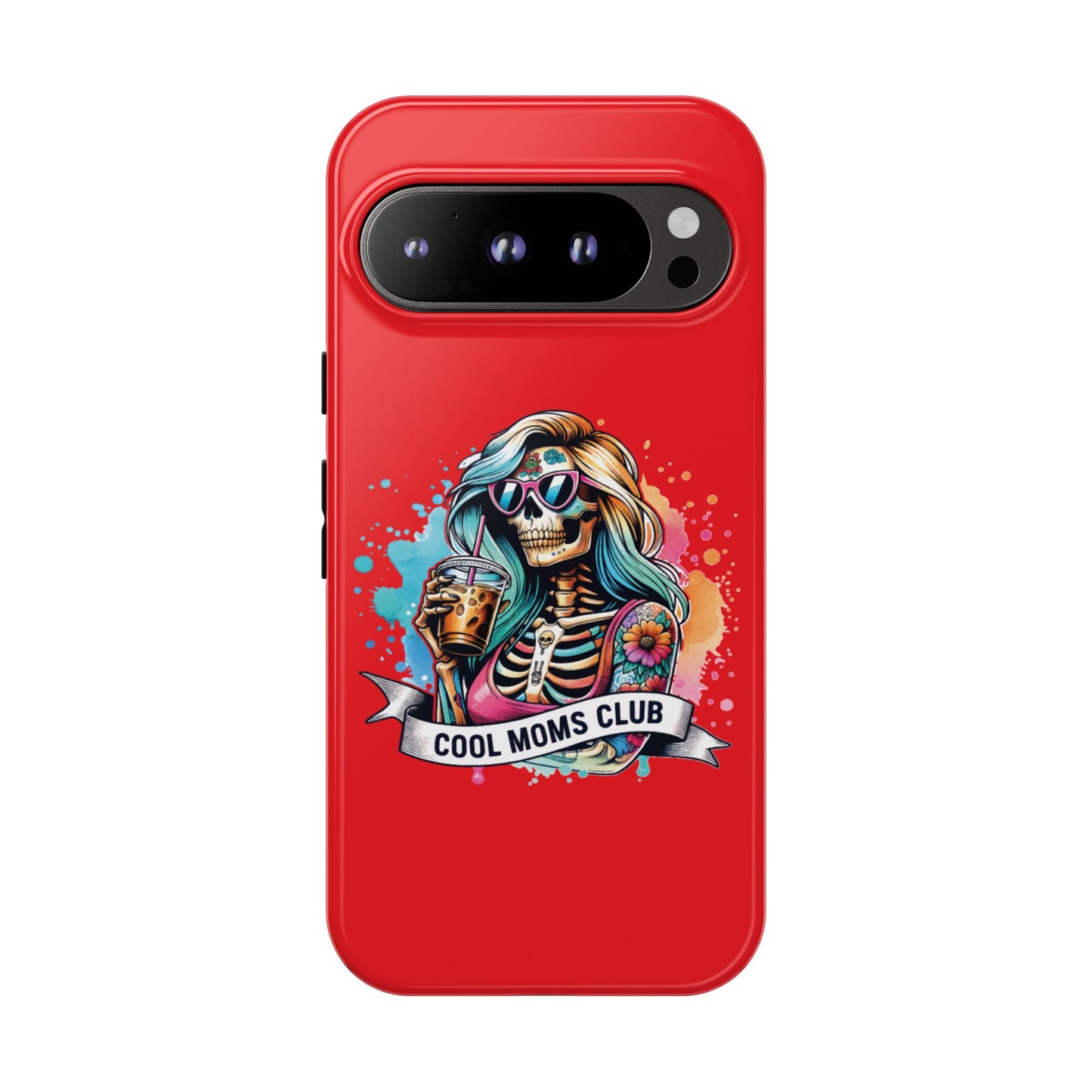 Cool Moms Club Phone Case - Tough Cases, Funky Phone Cover, Gift for Moms, Skeleton Design, Trendy Tech Accessories