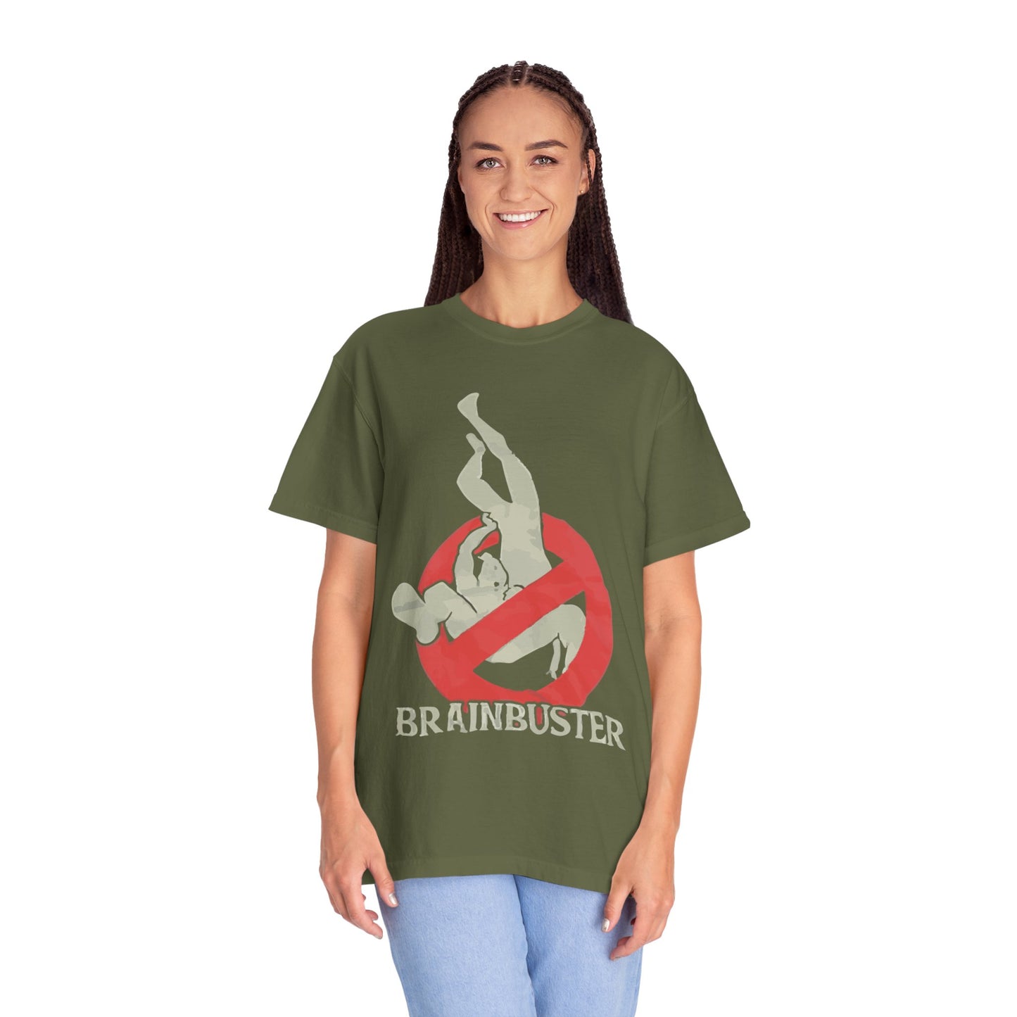 Unisex Fun Graphic T-Shirt, Graphic Tee, Casual Wear, Gift for Wrestling Fans, Brainbuster Design, Humor Apparel, Everyday Style