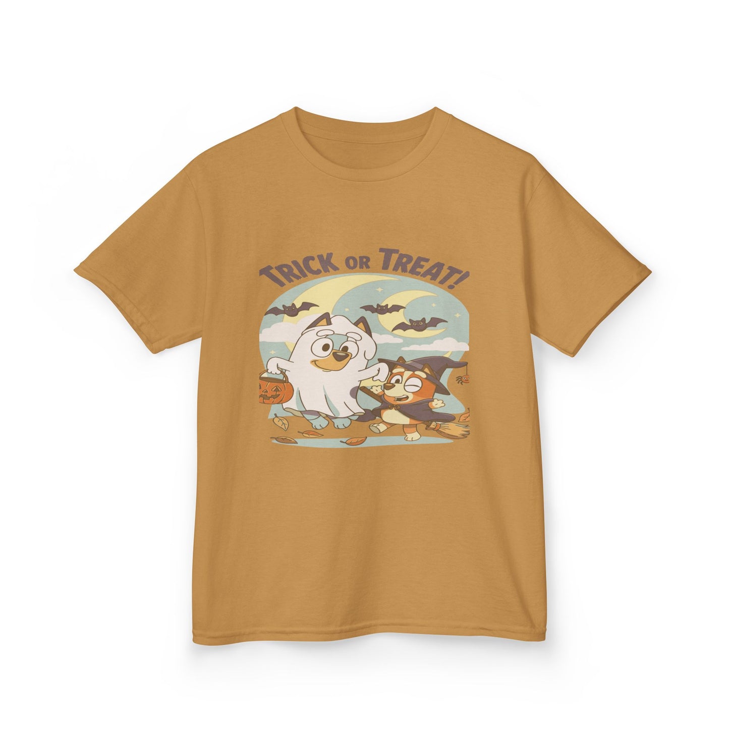 Kids Halloween T-Shirt, Trick or Treat Tee, Fun Ghost & Owl Shirt, Spooky Season Apparel, Cute Costume Top for Kids