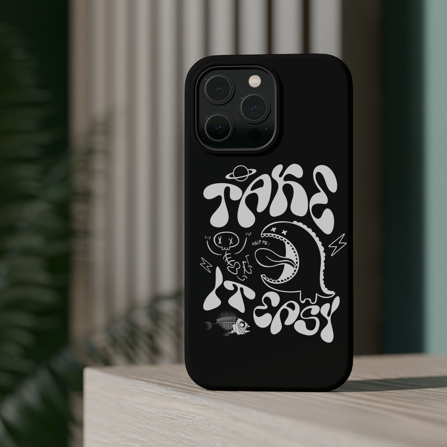 Magnetic Phone Case - Take It Easy Design, Cute Phone Cover, Gift for Him or Her, Trendy Accessories, Unique Tech Gifts