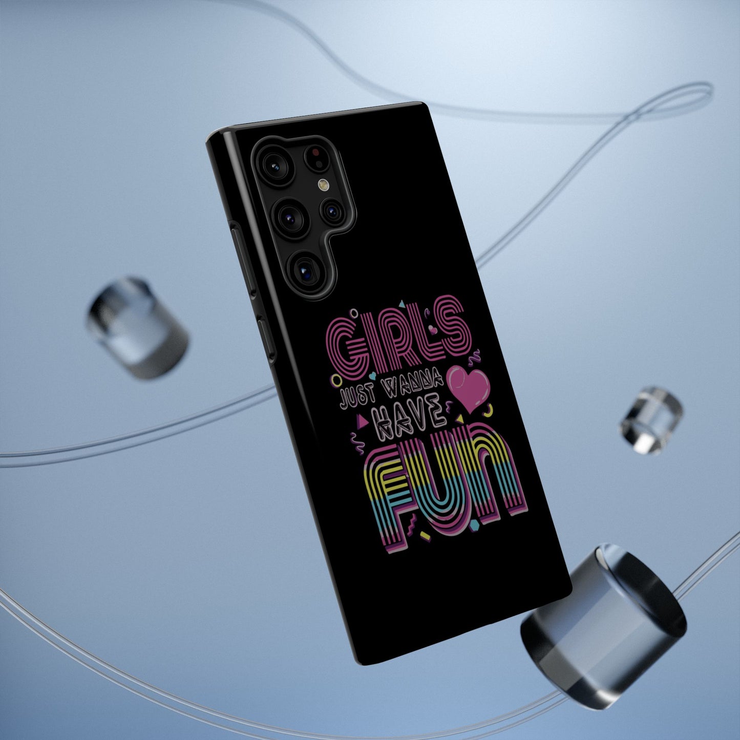 Fun Vibe Phone Case - Girls Just Wanna Have Fun Cell Case, Impact-Resistant Cover, Gift for Teens, Birthday Party Accessory, Trendy Tech