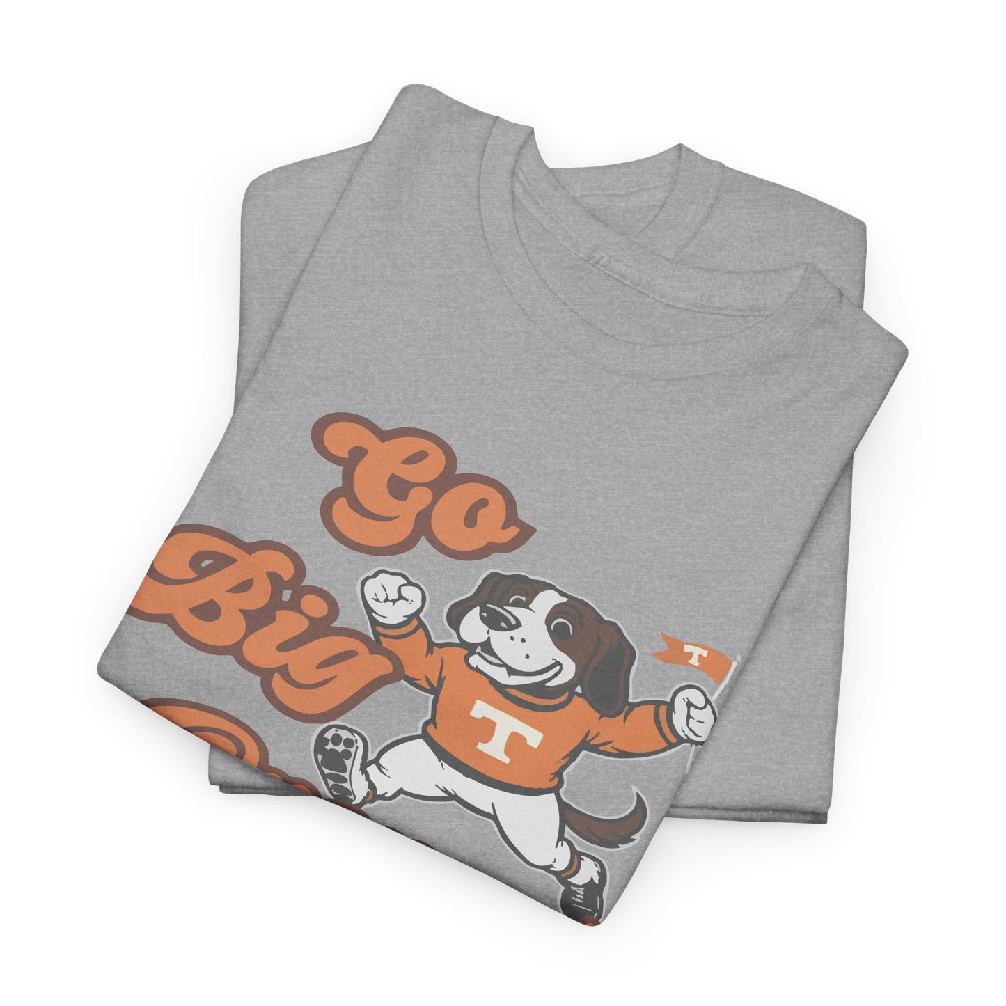 Go Big Orange Unisex Heavy Cotton Tee, Sports Fan Shirt, Casual Wear, College Game Day Top, Gift for Sports Enthusiasts
