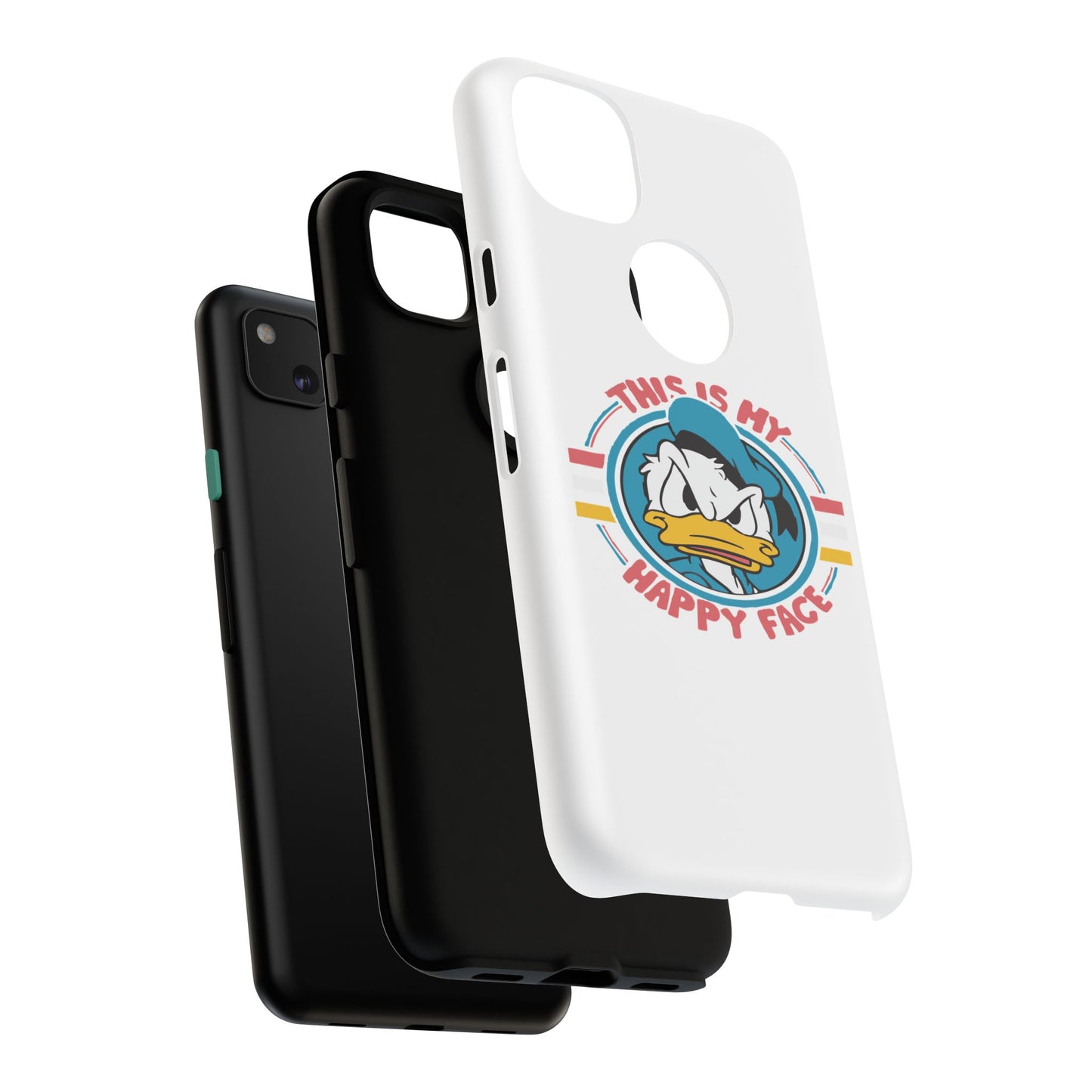 Tough Cases: This is My Happy Face Phone Case, Funny Phone Case, Donald Duck Case, Cute Phone Accessory, Gift for Disney Fans