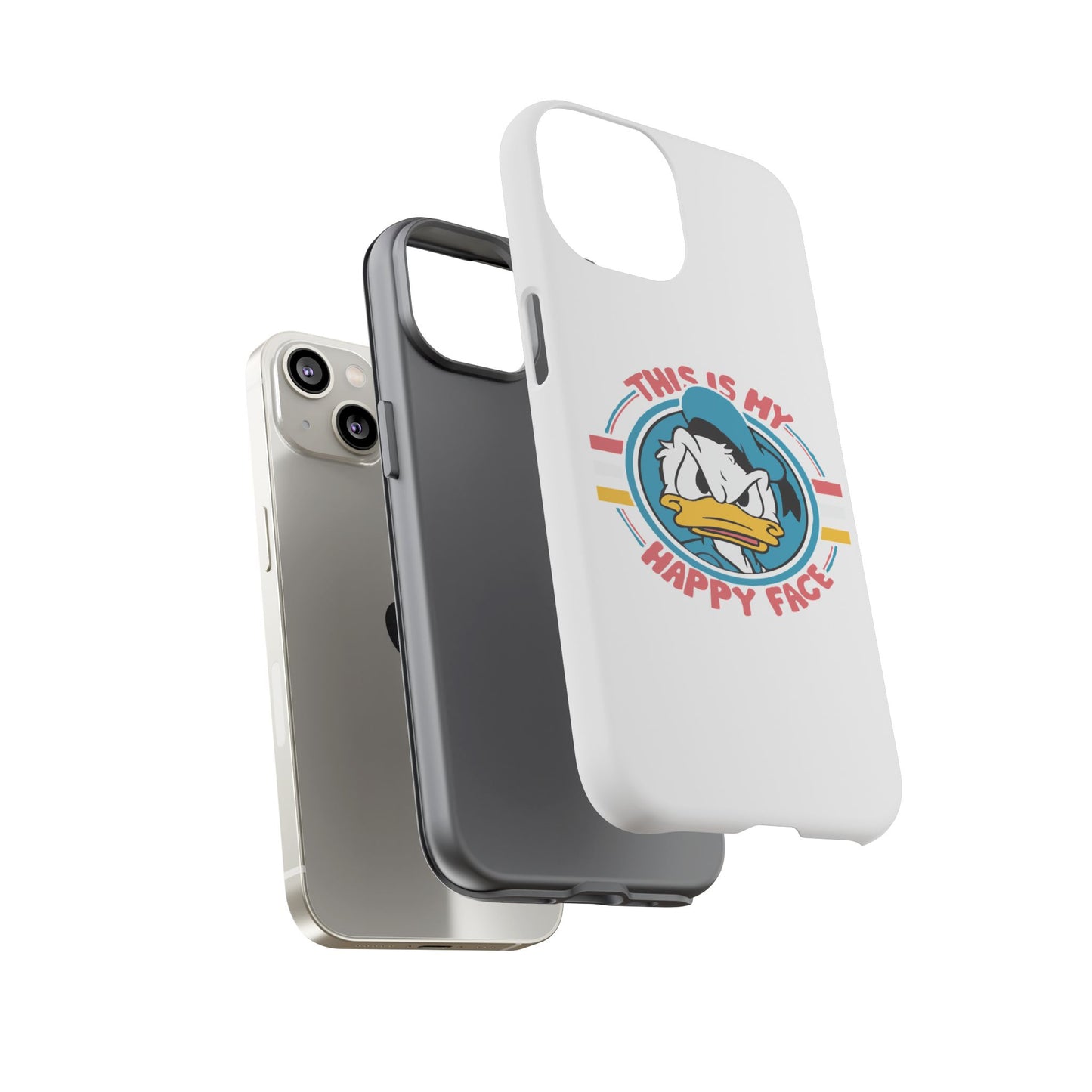 Tough Cases: This is My Happy Face Phone Case, Funny Phone Case, Donald Duck Case, Cute Phone Accessory, Gift for Disney Fans