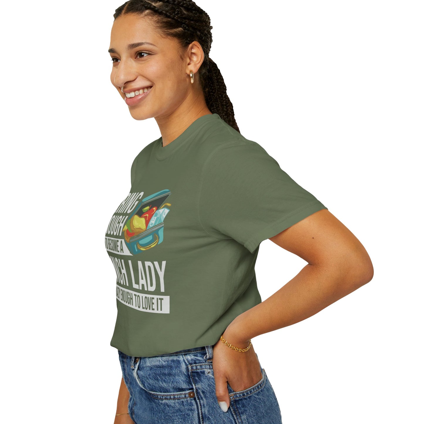 Lunch Lady Humor Unisex T-Shirt, Caring Enough to Become a Lunch Lady, Teacher Gift, Appreciation Gift, Funny T-Shirt, School Staff Tee