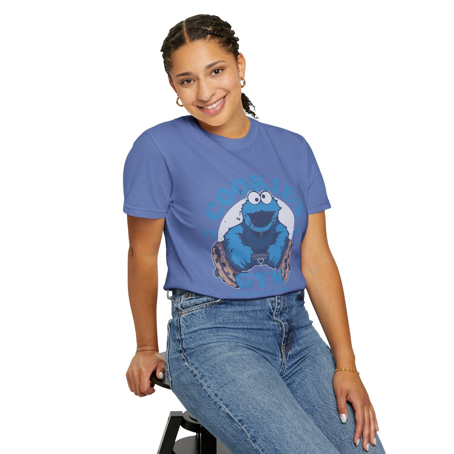 Cookie Monster Inspired Unisex T-Shirt, Fun Gift for Gamers, Casual Wear, Birthday Gift, Kitchen & Gym Motivation