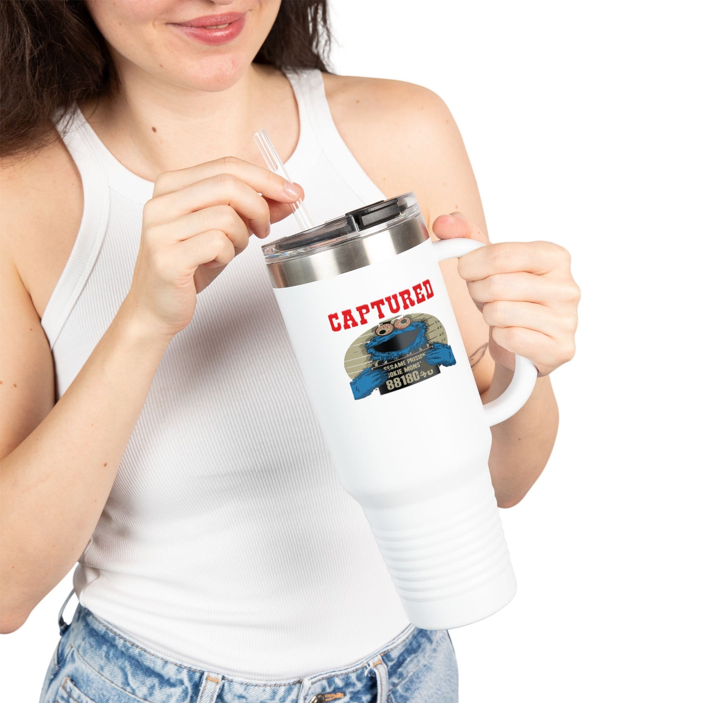 Adventure-Ready Insulated Travel Mug - 40oz with 'Captured' Design