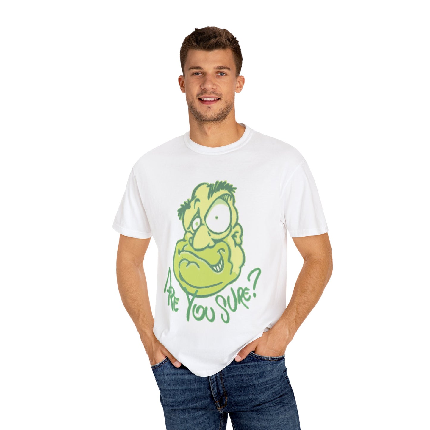 Unisex Garment-Dyed T-Shirt with Quirky Cartoon Design - Perfect for Casual Wear, Gifting, Parties, and Everyday Comfort