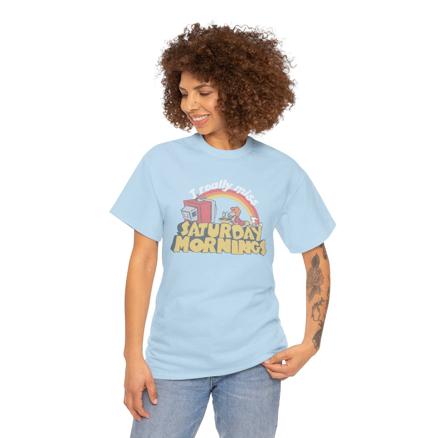 Retro Saturday Mornings Tee, Vintage Cartoon Shirt, Unisex Cotton Tee, Cozy Weekend Vibe, Perfect Gift for Nostalgia Lovers