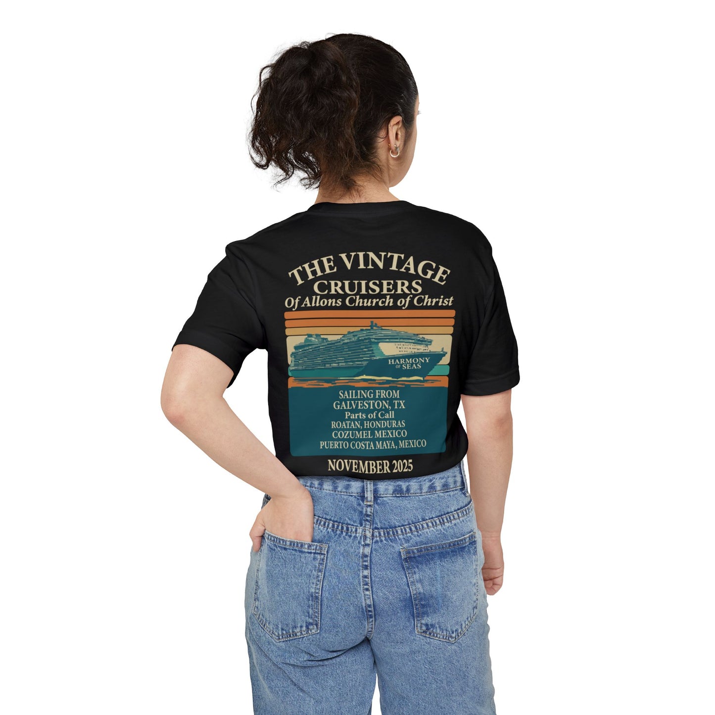 Retro Allons Church of Christ Pocket T-shirt