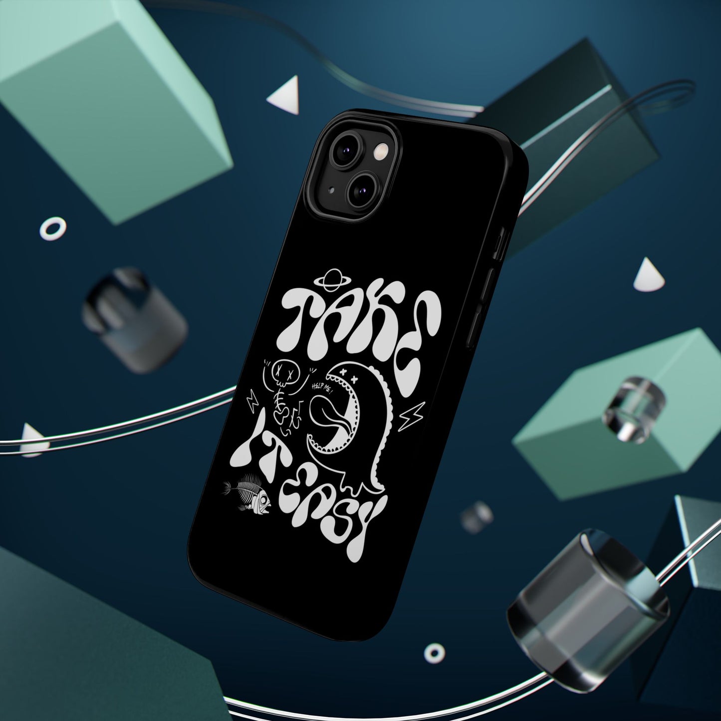 Magnetic Phone Case - Take It Easy Design, Cute Phone Cover, Gift for Him or Her, Trendy Accessories, Unique Tech Gifts