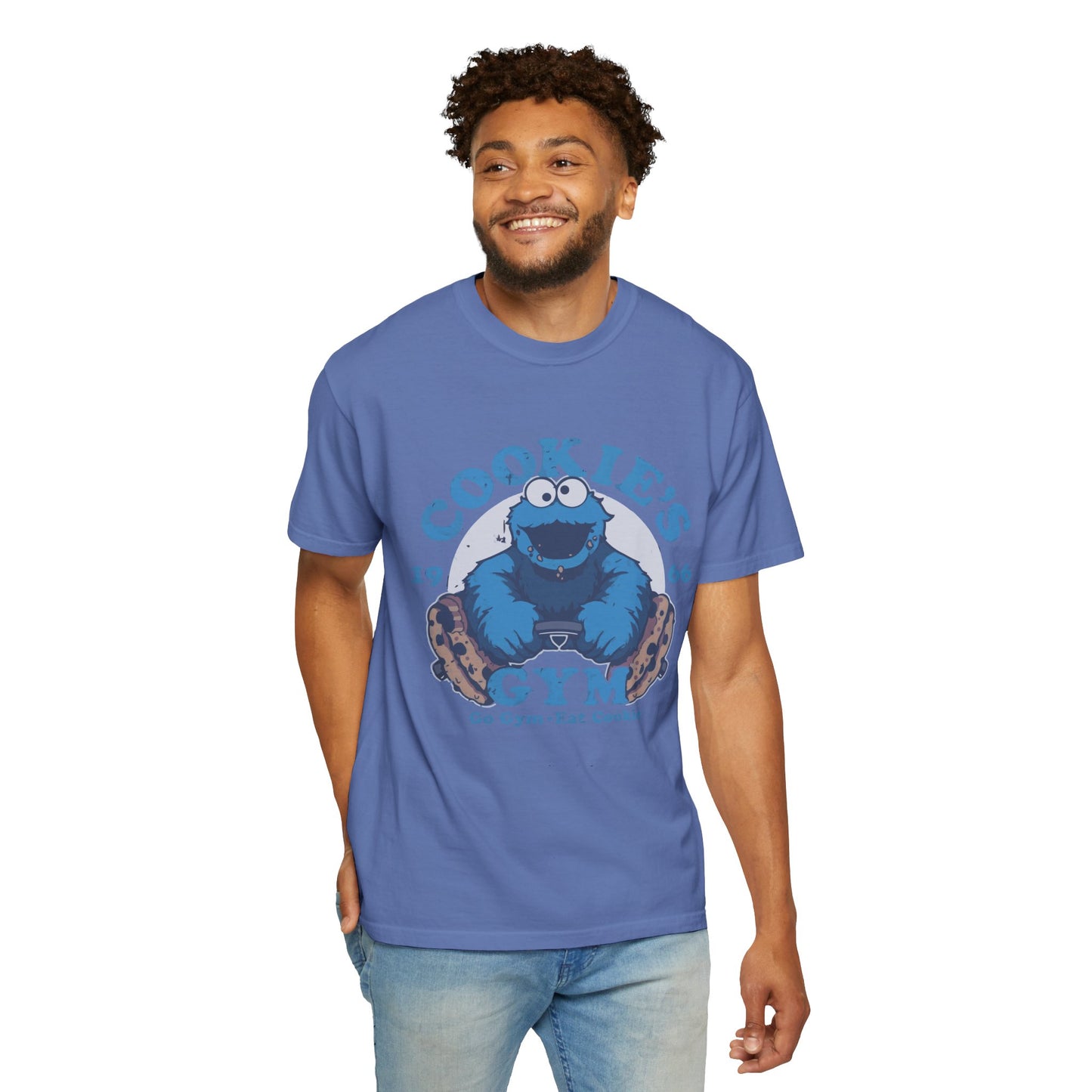 Cookie Monster Inspired Unisex T-Shirt, Fun Gift for Gamers, Casual Wear, Birthday Gift, Kitchen & Gym Motivation