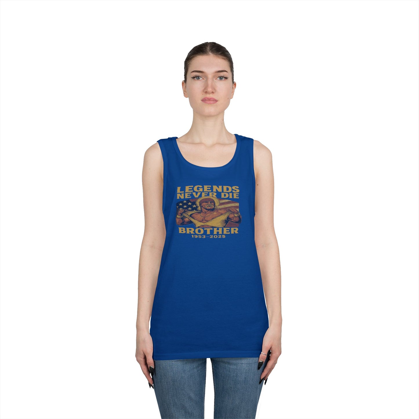 Unisex Heavy Cotton Tank Top | Legends Never Die Brother, Memorial Gift, Casual Wear, Summer Outfit, Unique Tribute
