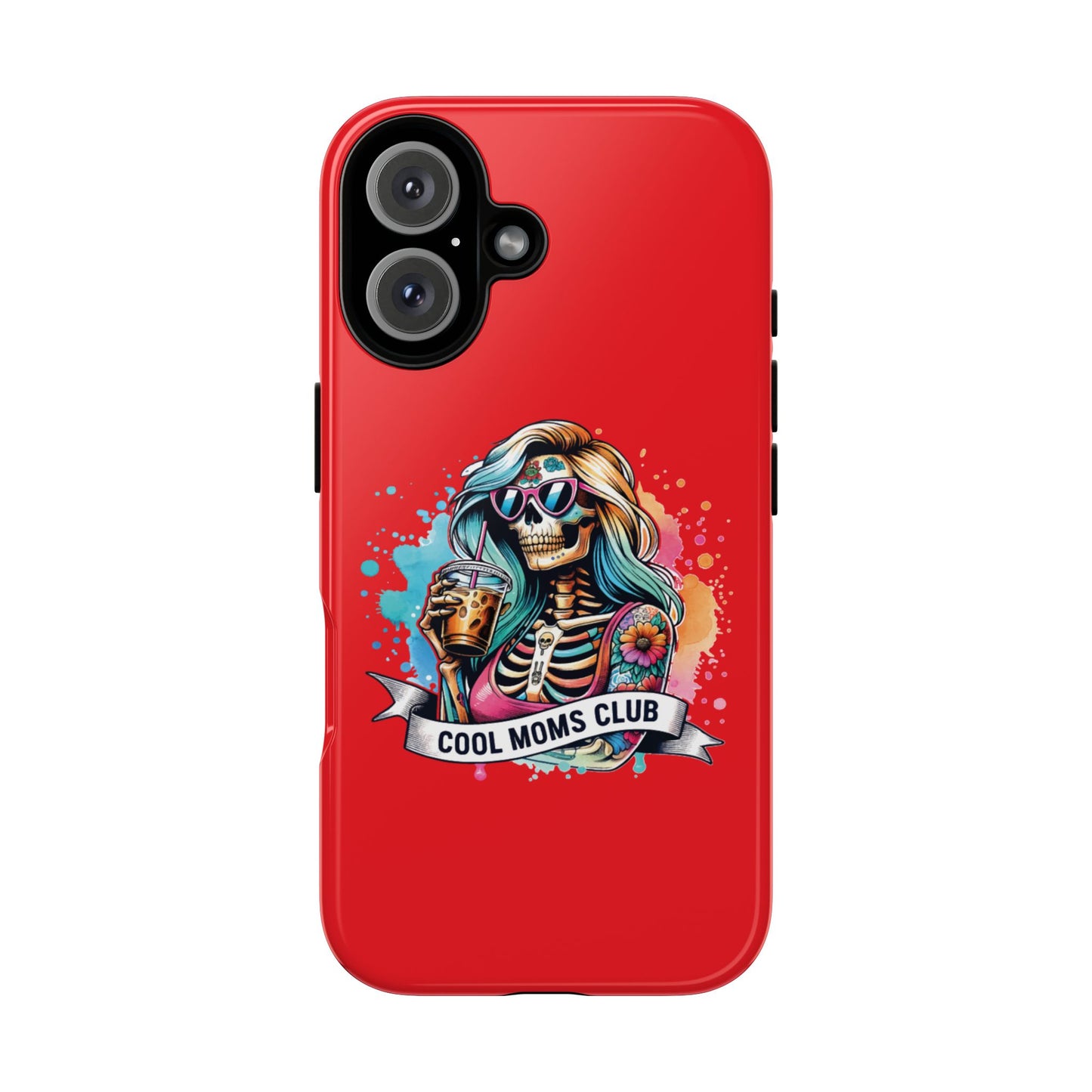 Cool Moms Club Phone Case - Tough Cases, Funky Phone Cover, Gift for Moms, Skeleton Design, Trendy Tech Accessories