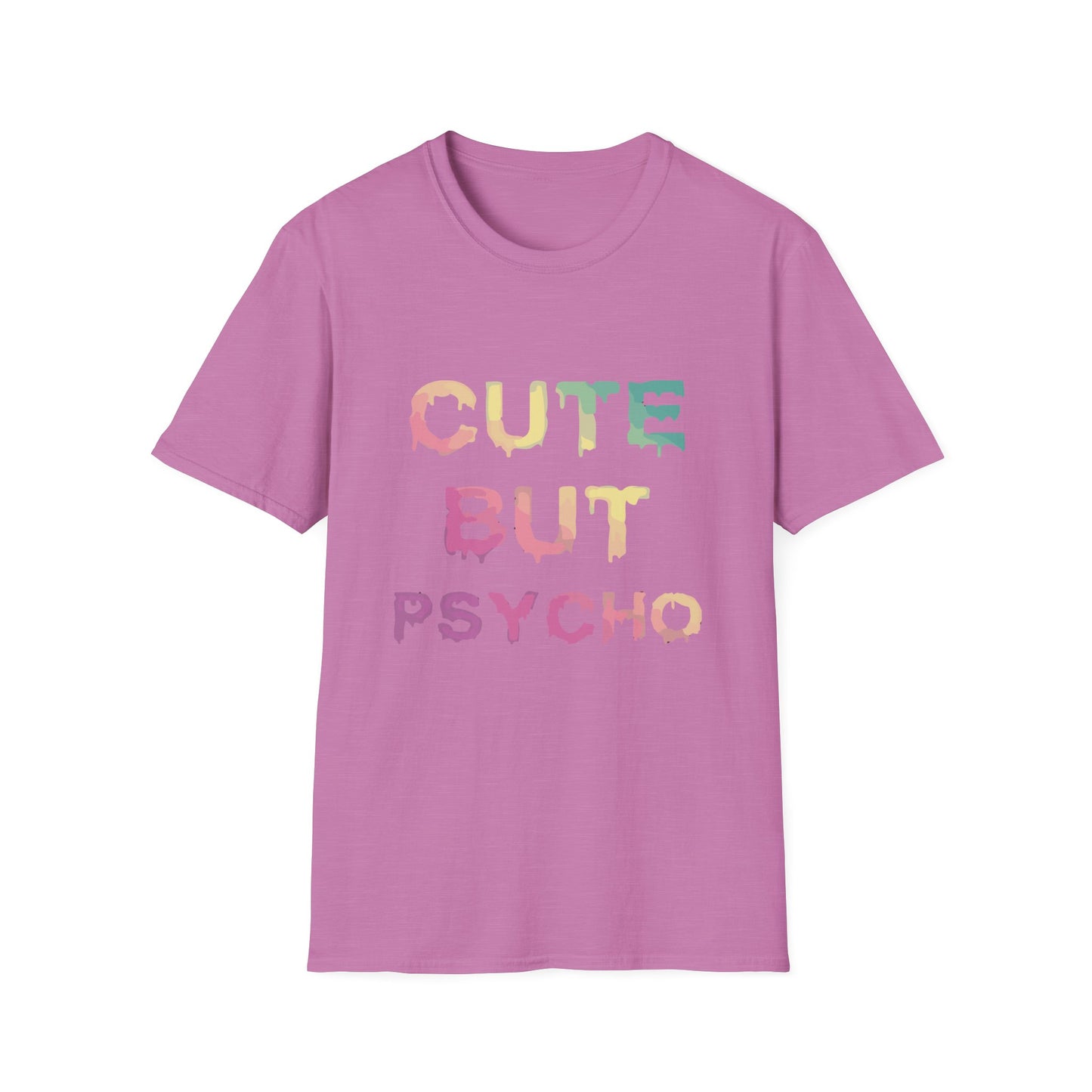 Cute But Psycho Unisex Softstyle T-Shirt, Trendy Graphic Tee, Casual Fashion, Gift for Friends, Everyday Wear, Birthday Present