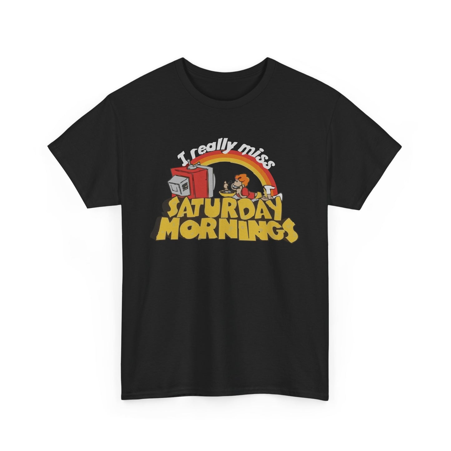Retro Saturday Mornings Tee, Vintage Cartoon Shirt, Unisex Cotton Tee, Cozy Weekend Vibe, Perfect Gift for Nostalgia Lovers