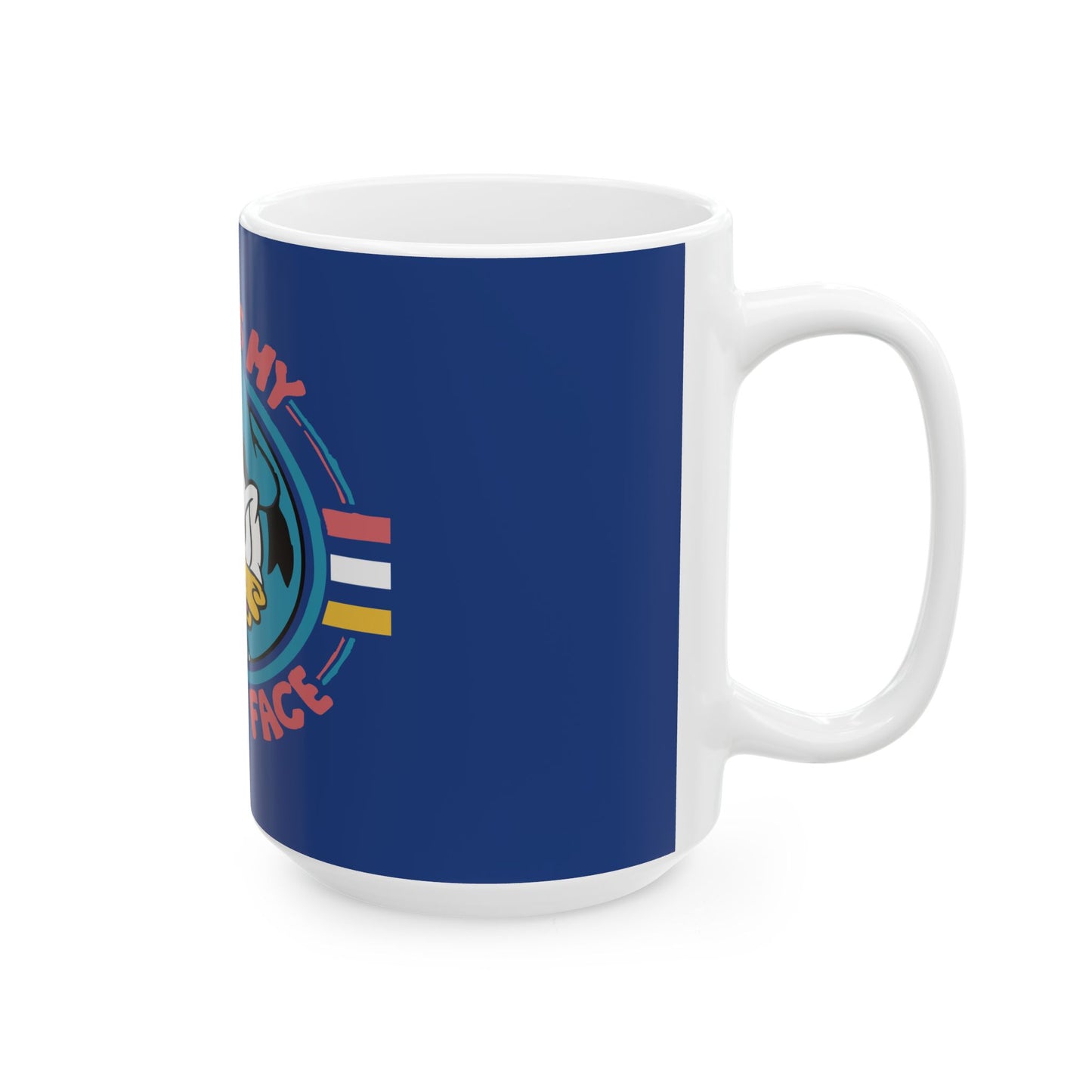 Donald Duck 'This Is My Happy Face' Ceramic Mug - 11oz & 15oz