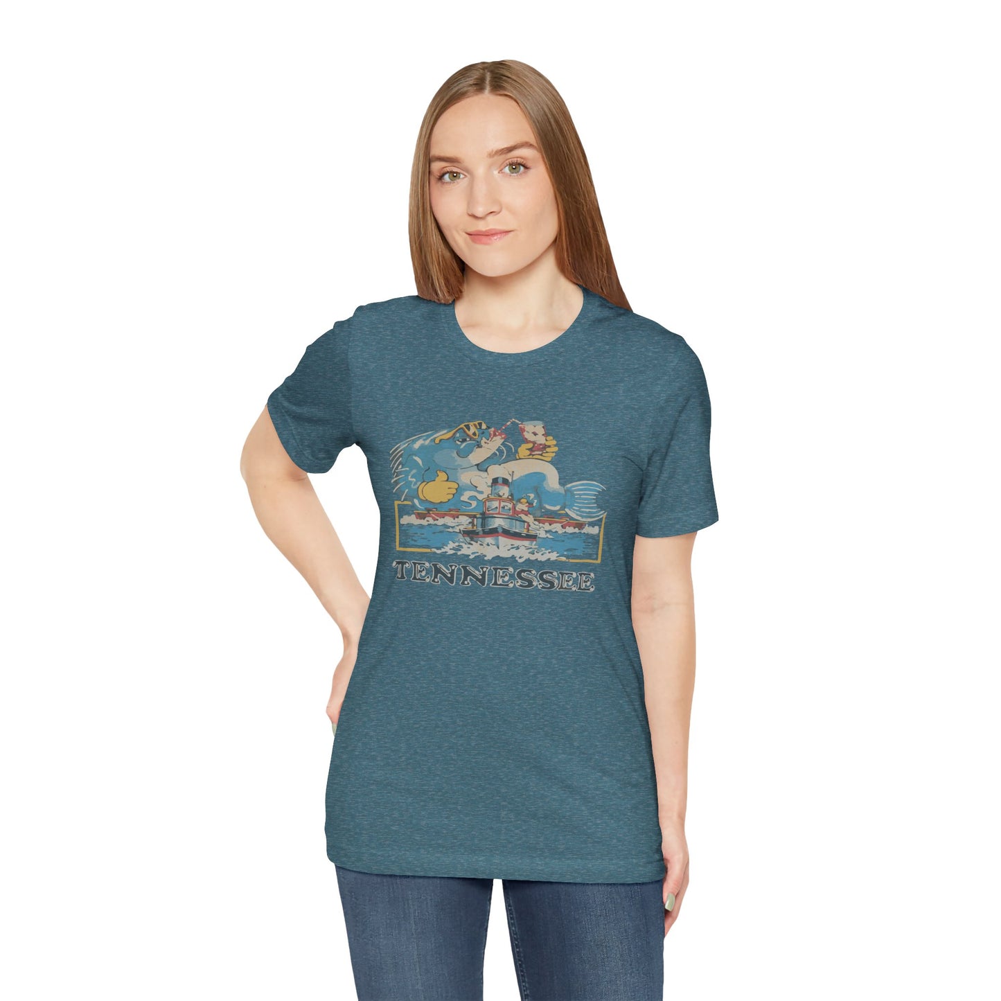 Tennessee Vintage Graphic Tee, Unisex Jersey Short Sleeve T-Shirt, Souvenir Shirt, Vacation Wear, Gift for Travelers, Retro Tee