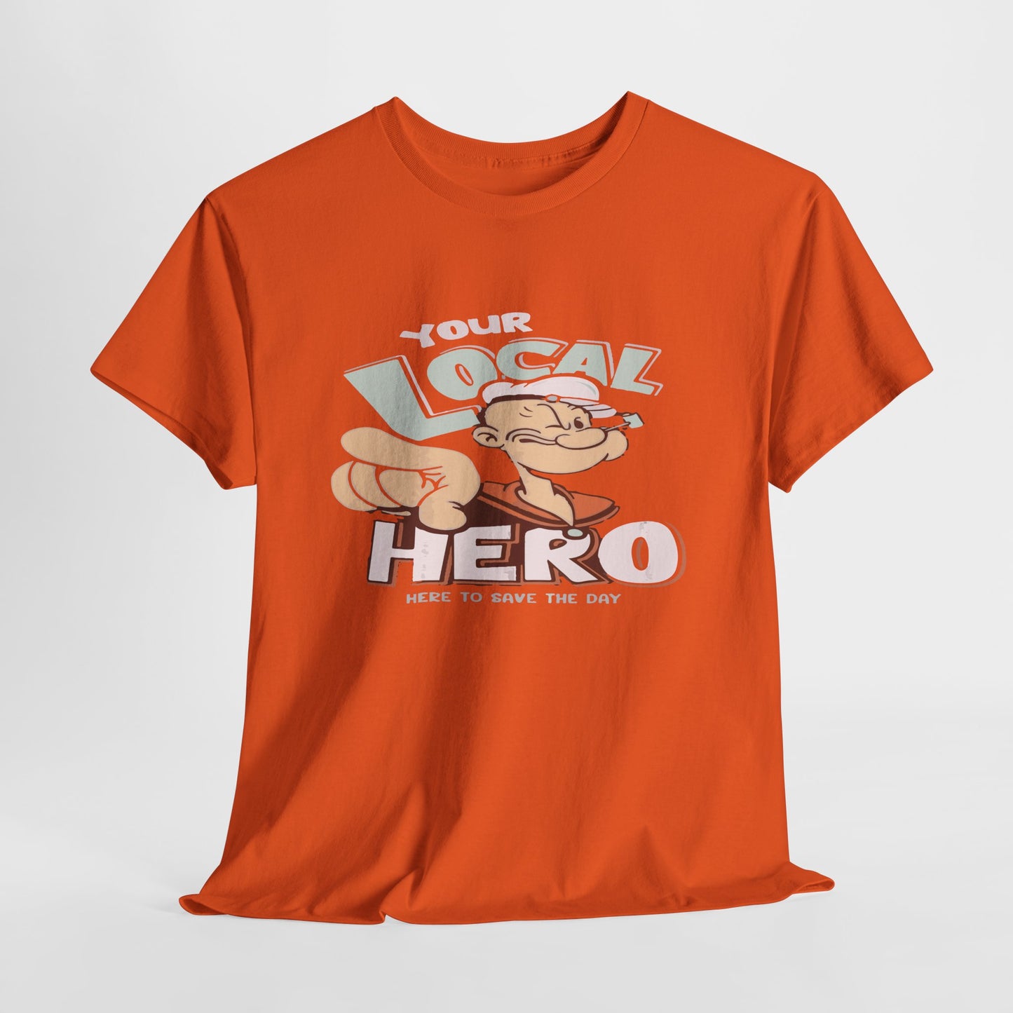 Local Hero Unisex Heavy Cotton Tee | Cool Graphic Tee for Everyday Wear, Gift for Friends, Casual Style, Birthday Gift, Gift for Heroes