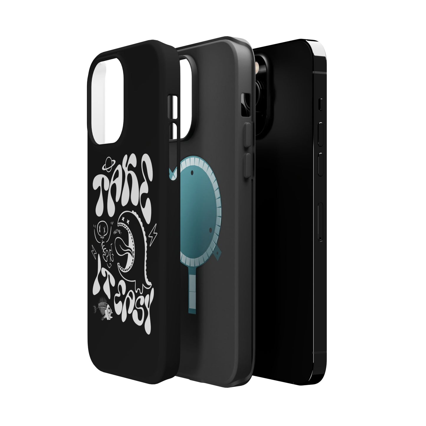 Magnetic Phone Case - Take It Easy Design, Cute Phone Cover, Gift for Him or Her, Trendy Accessories, Unique Tech Gifts