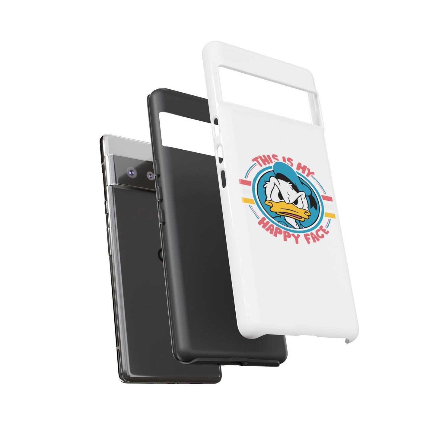 Tough Cases: This is My Happy Face Phone Case, Funny Phone Case, Donald Duck Case, Cute Phone Accessory, Gift for Disney Fans
