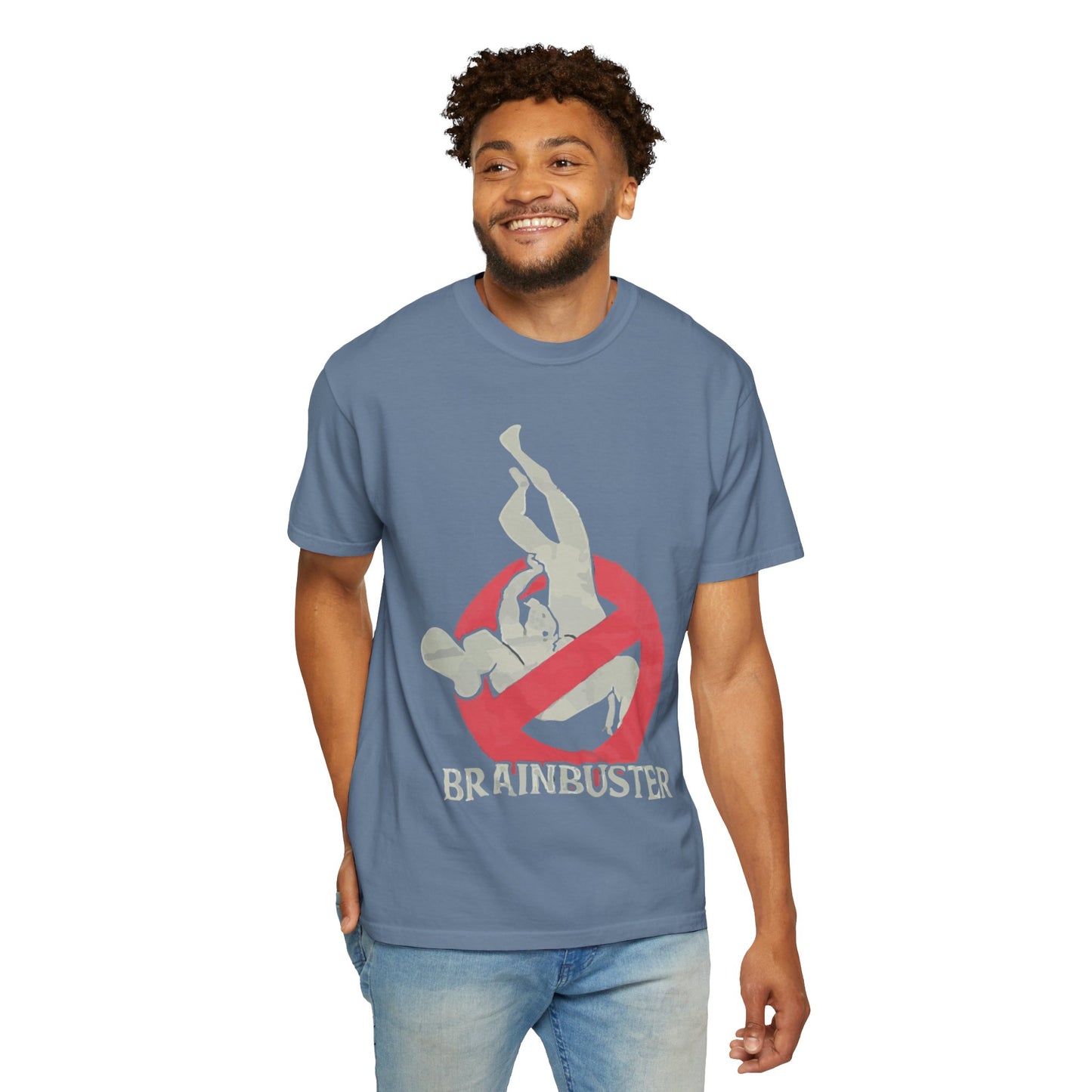 Unisex Fun Graphic T-Shirt, Graphic Tee, Casual Wear, Gift for Wrestling Fans, Brainbuster Design, Humor Apparel, Everyday Style