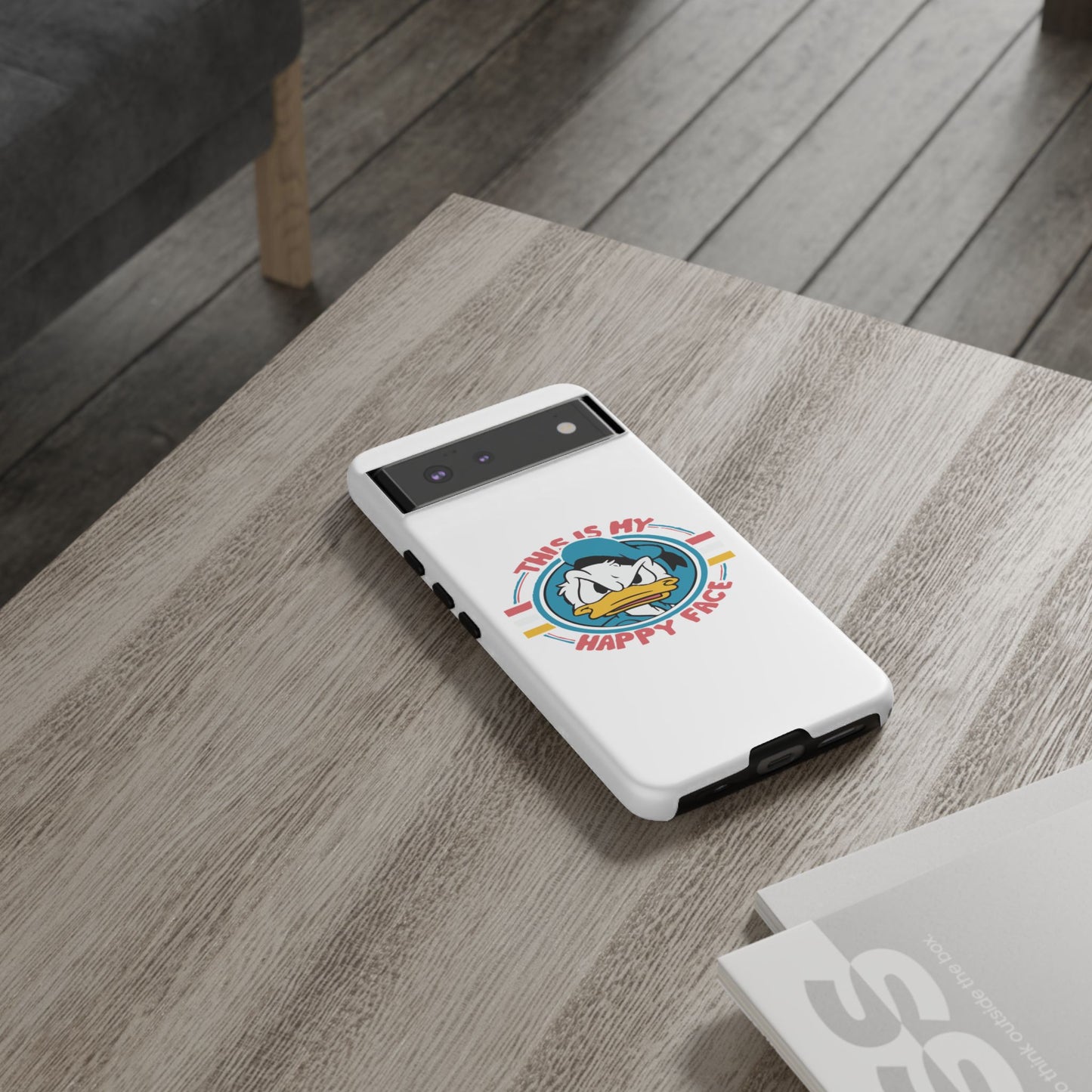 Tough Cases: This is My Happy Face Phone Case, Funny Phone Case, Donald Duck Case, Cute Phone Accessory, Gift for Disney Fans