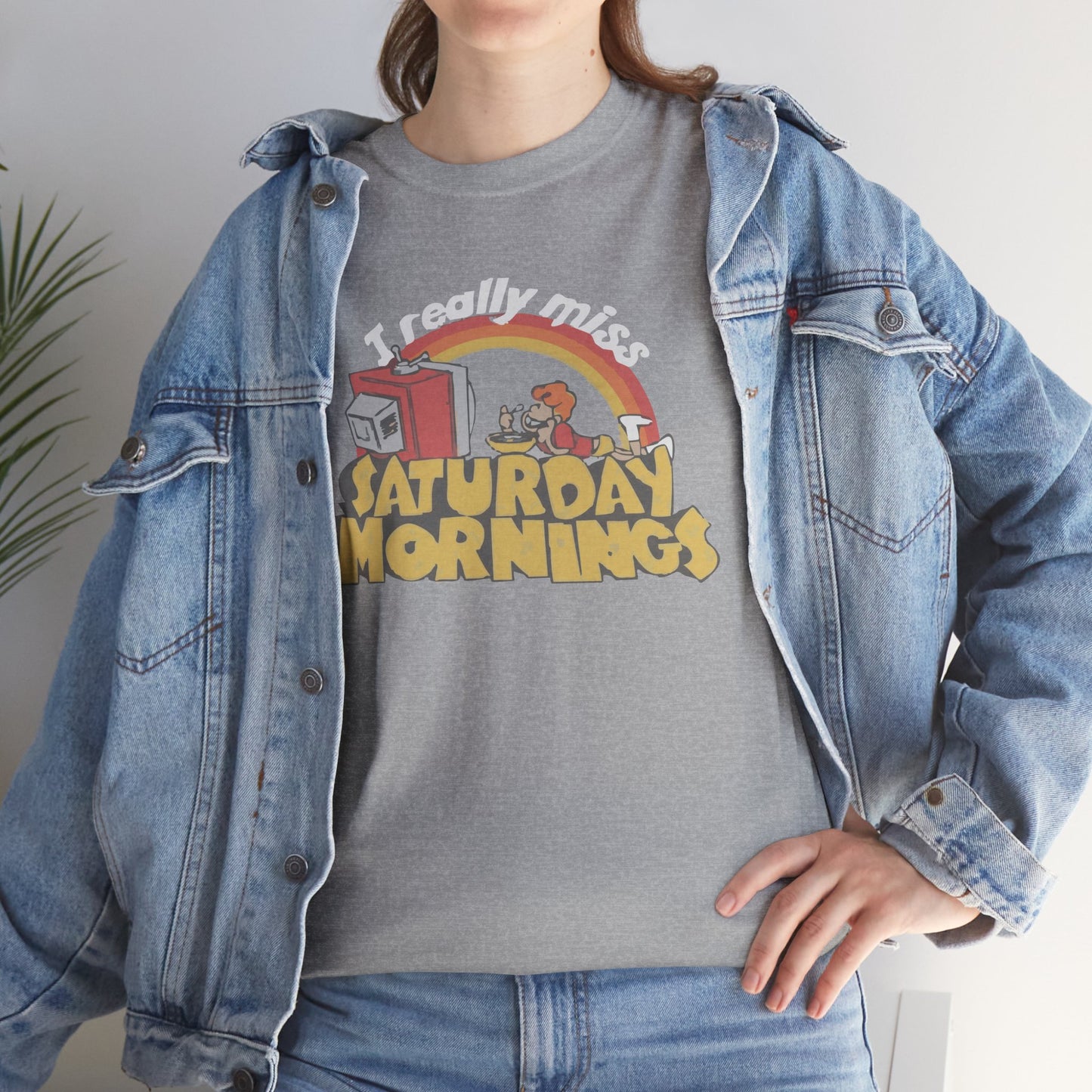 Retro Saturday Mornings Tee, Vintage Cartoon Shirt, Unisex Cotton Tee, Cozy Weekend Vibe, Perfect Gift for Nostalgia Lovers