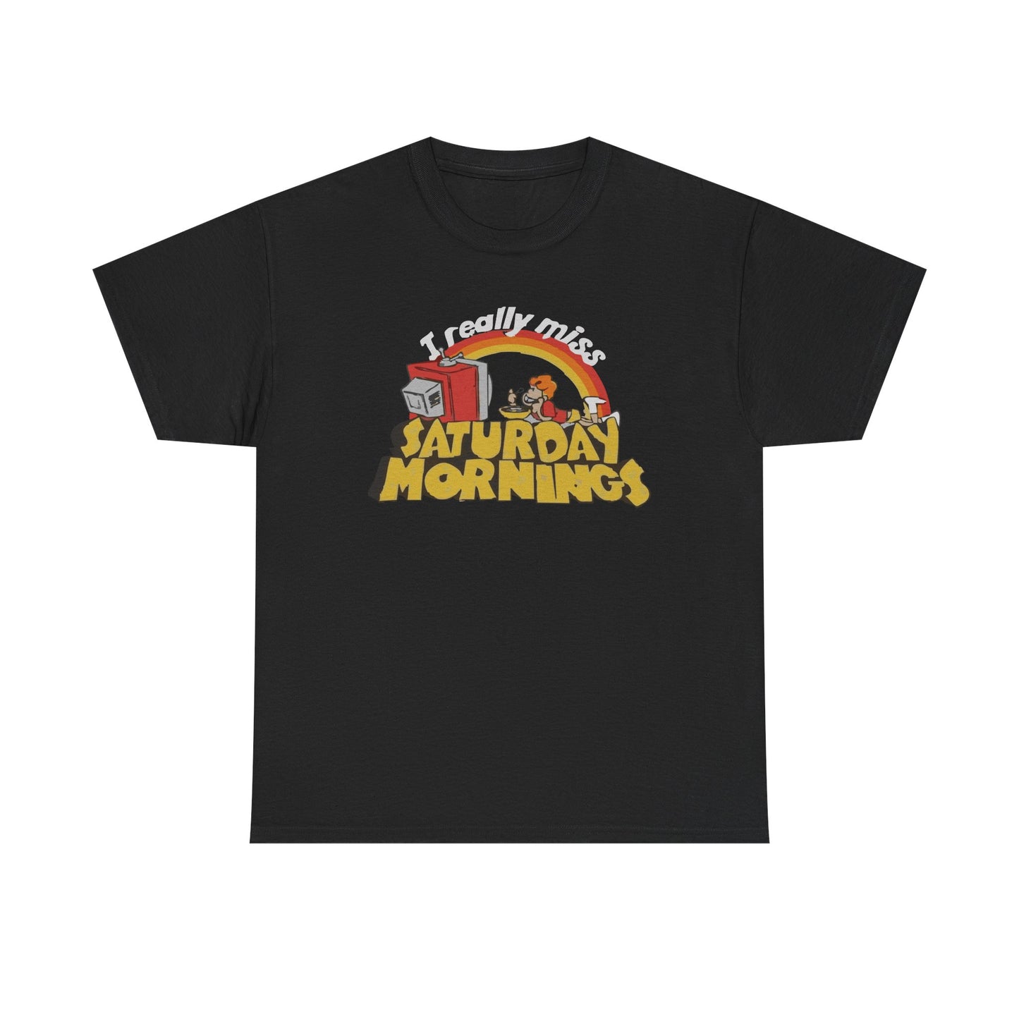 Retro Saturday Mornings Tee, Vintage Cartoon Shirt, Unisex Cotton Tee, Cozy Weekend Vibe, Perfect Gift for Nostalgia Lovers