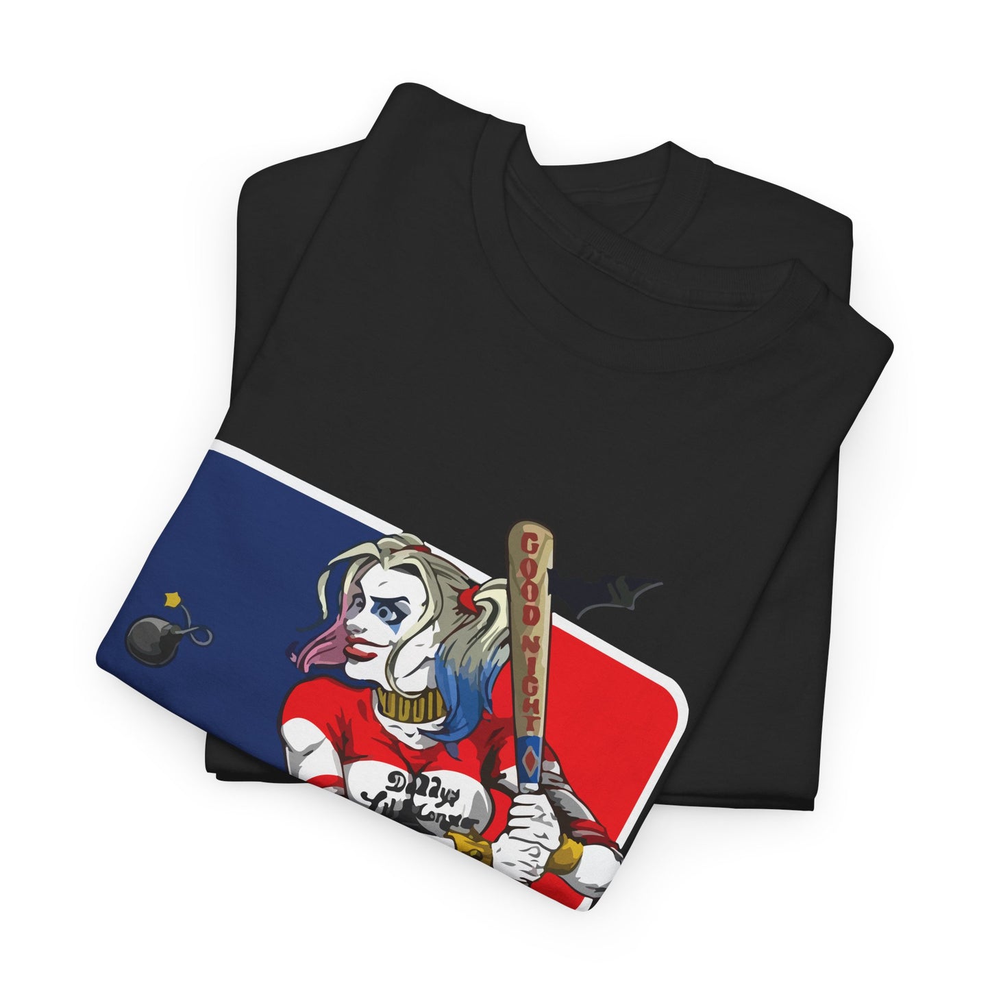 Unisex Baseball Graphic Tee - Harley Quinn DC Casual Wear for Sports Lovers