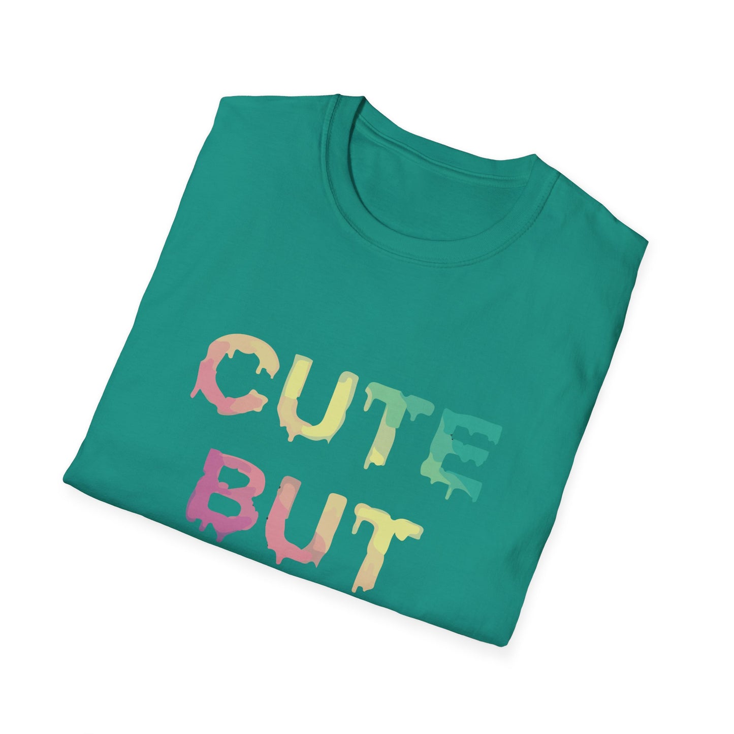 Cute But Psycho Unisex Softstyle T-Shirt, Trendy Graphic Tee, Casual Fashion, Gift for Friends, Everyday Wear, Birthday Present
