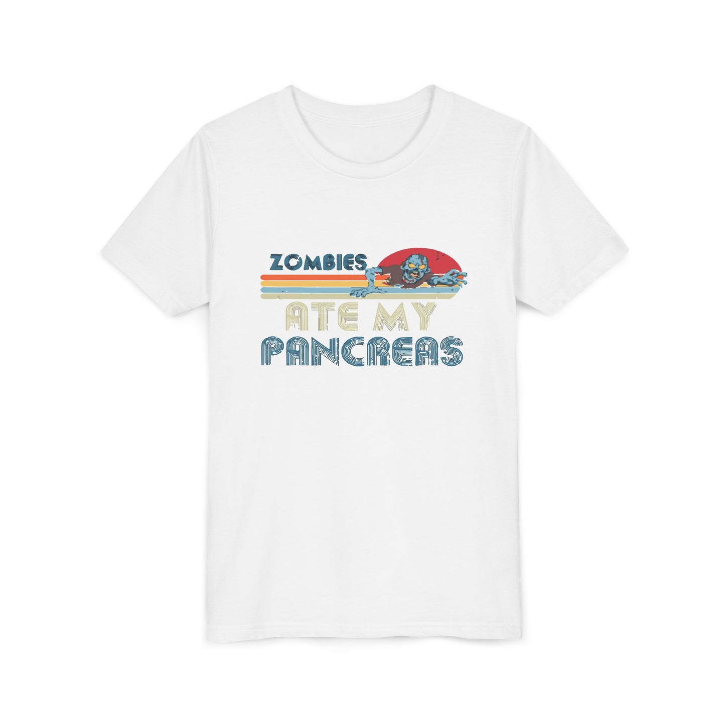Youth Zombie Tee, Cute Graphic T-Shirt for Kids, Fun Short Sleeve Top, Halloween Costume, Gift for Little Horror Fans