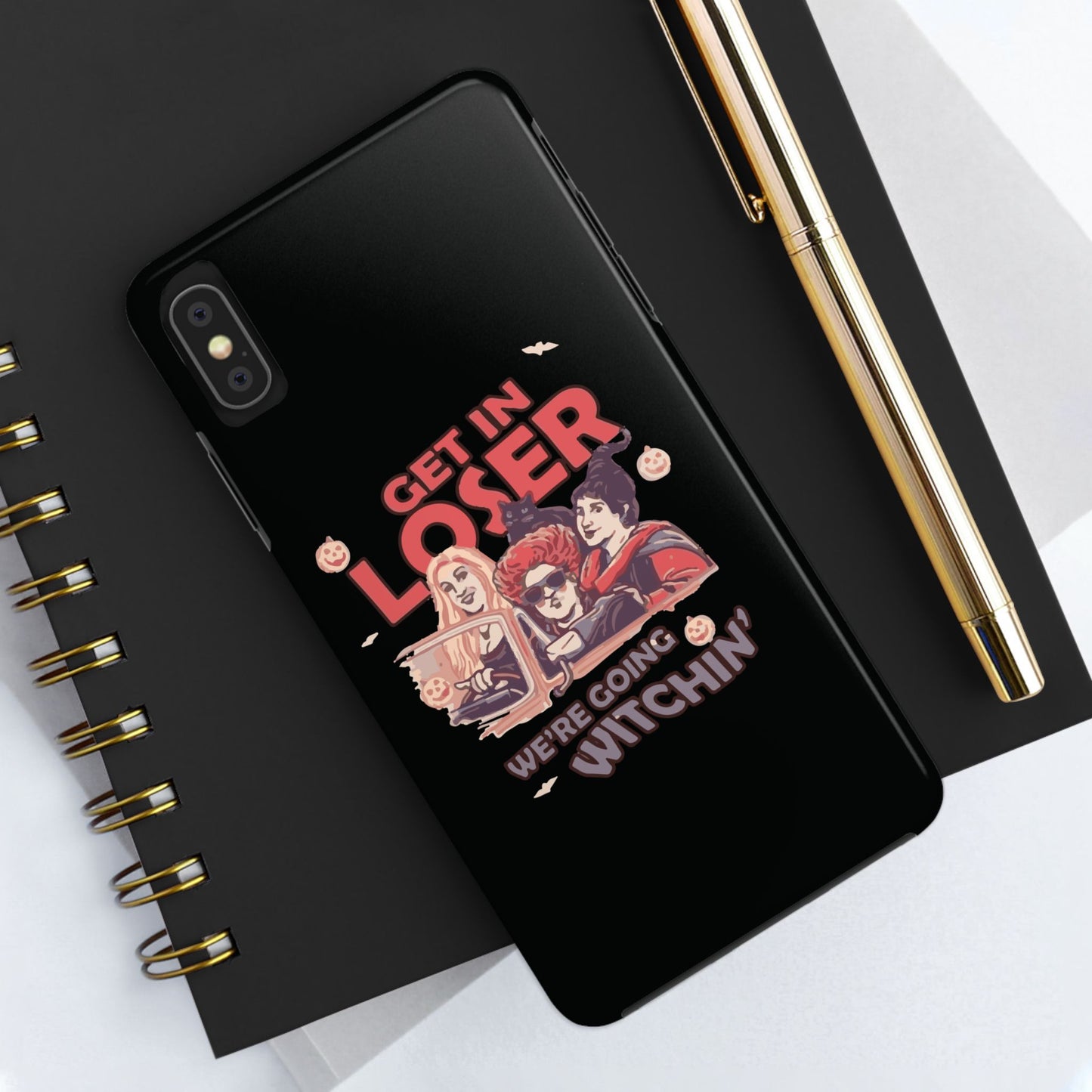 Witchy Tough Phone Case - Get in Loser Design, Halloween Gift, Spooky Style, Kawaii Aesthetic, Cell Phone Cover