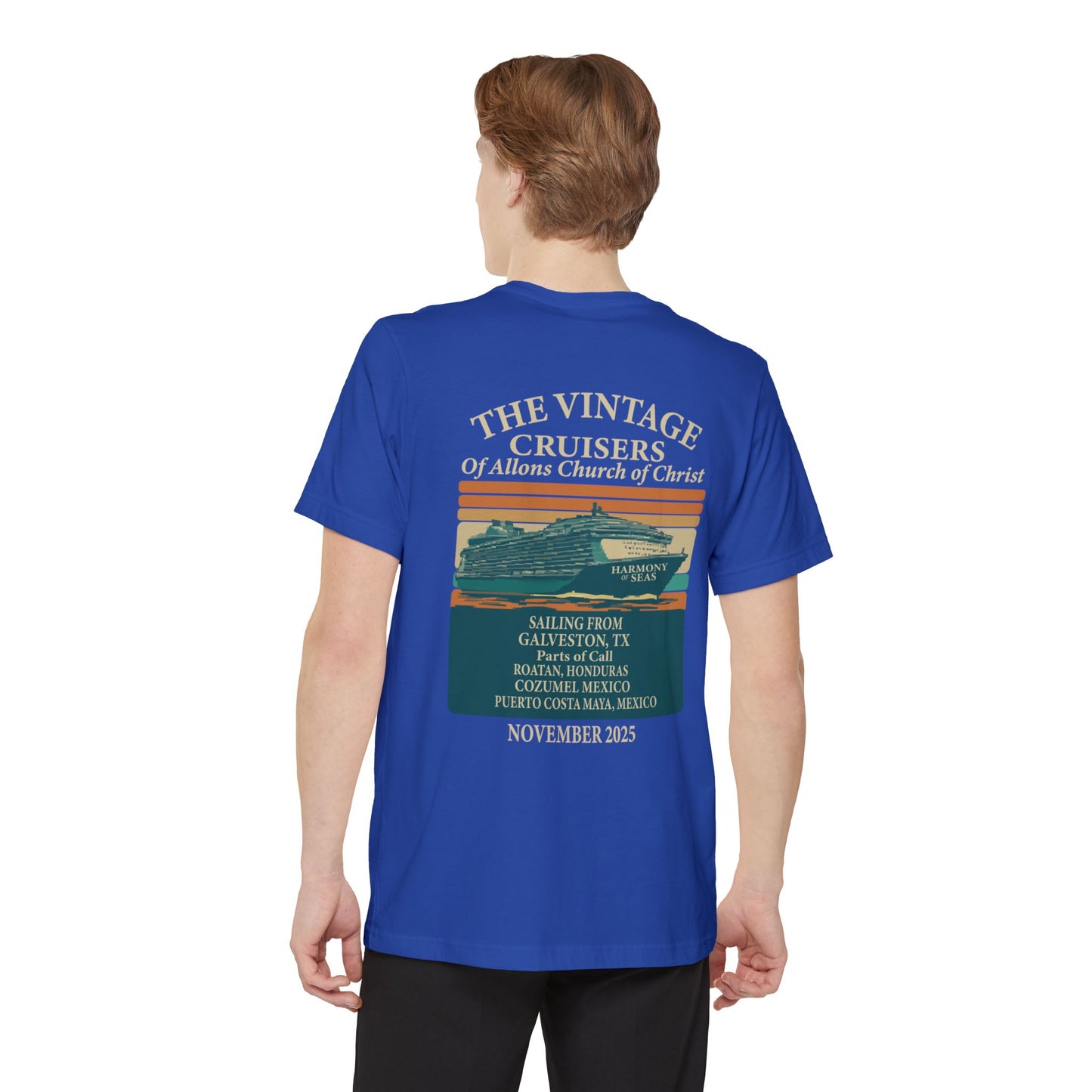 Retro Allons Church of Christ Pocket T-shirt
