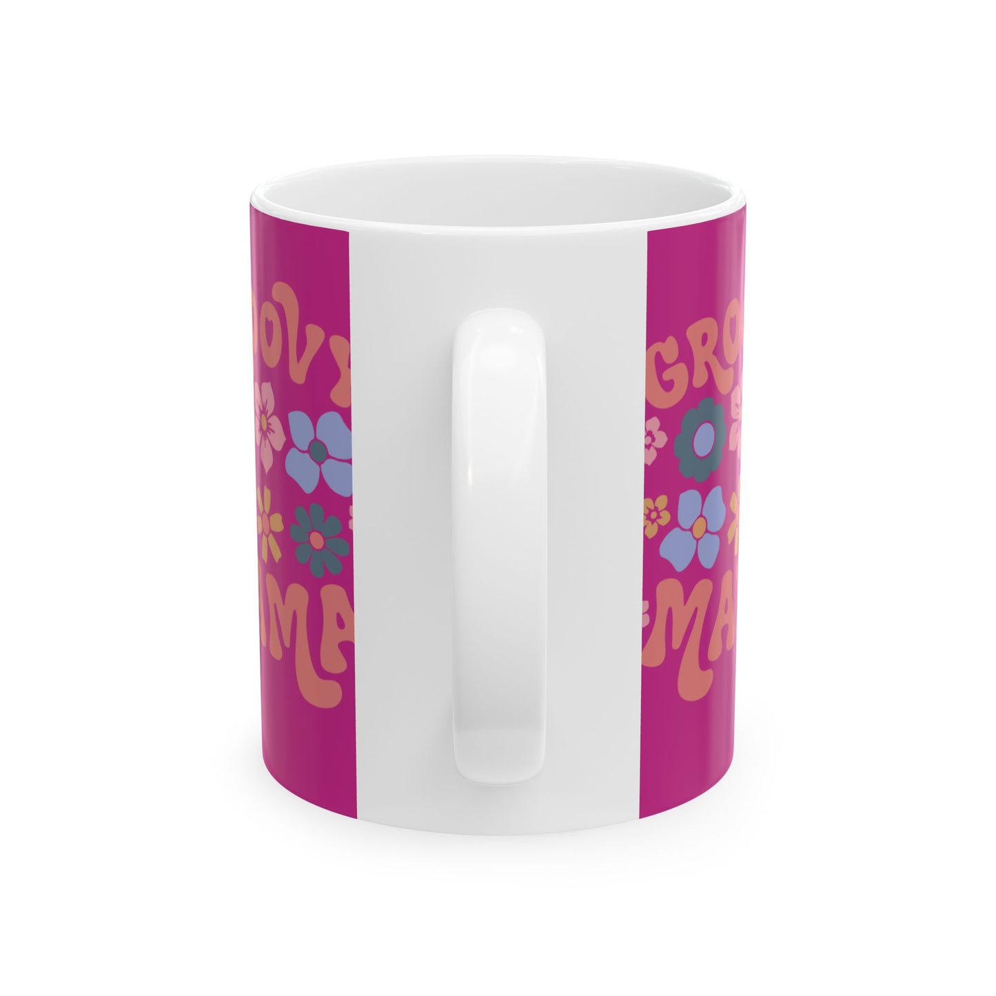 Groovy Mama Ceramic Mug - Colorful Floral Design, Perfect for Mother’s Day or Everyday Use