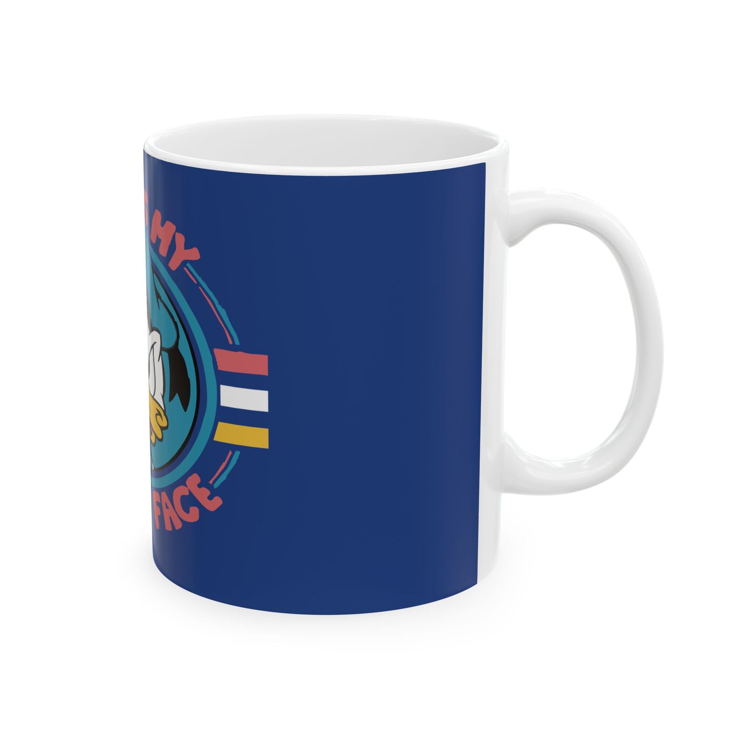 Donald Duck 'This Is My Happy Face' Ceramic Mug - 11oz & 15oz