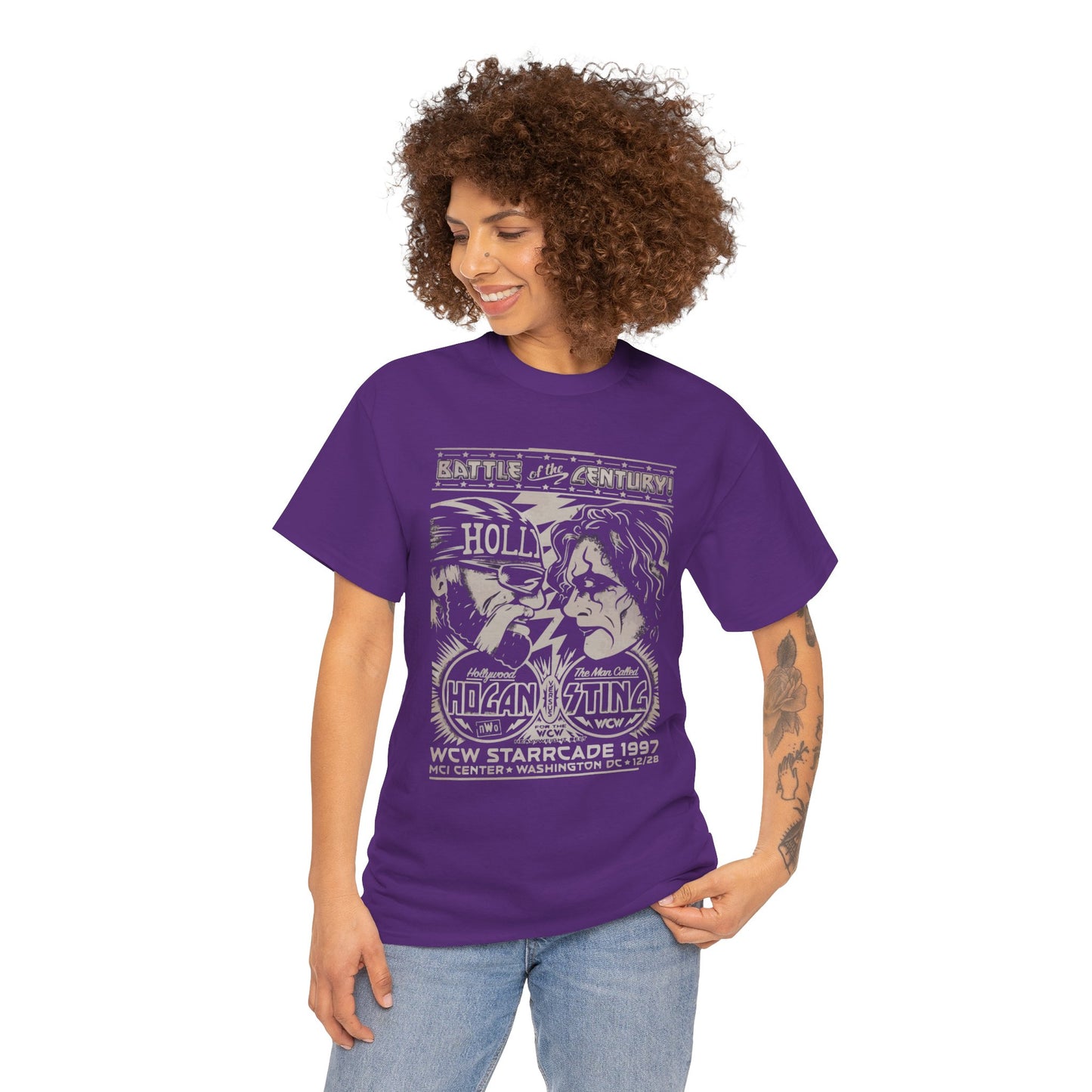 Vintage Wrestling Tee - Hulk vs Sting Retro Sports Nostalgia - Classic WCW Unisex Heavy Cotton Tee