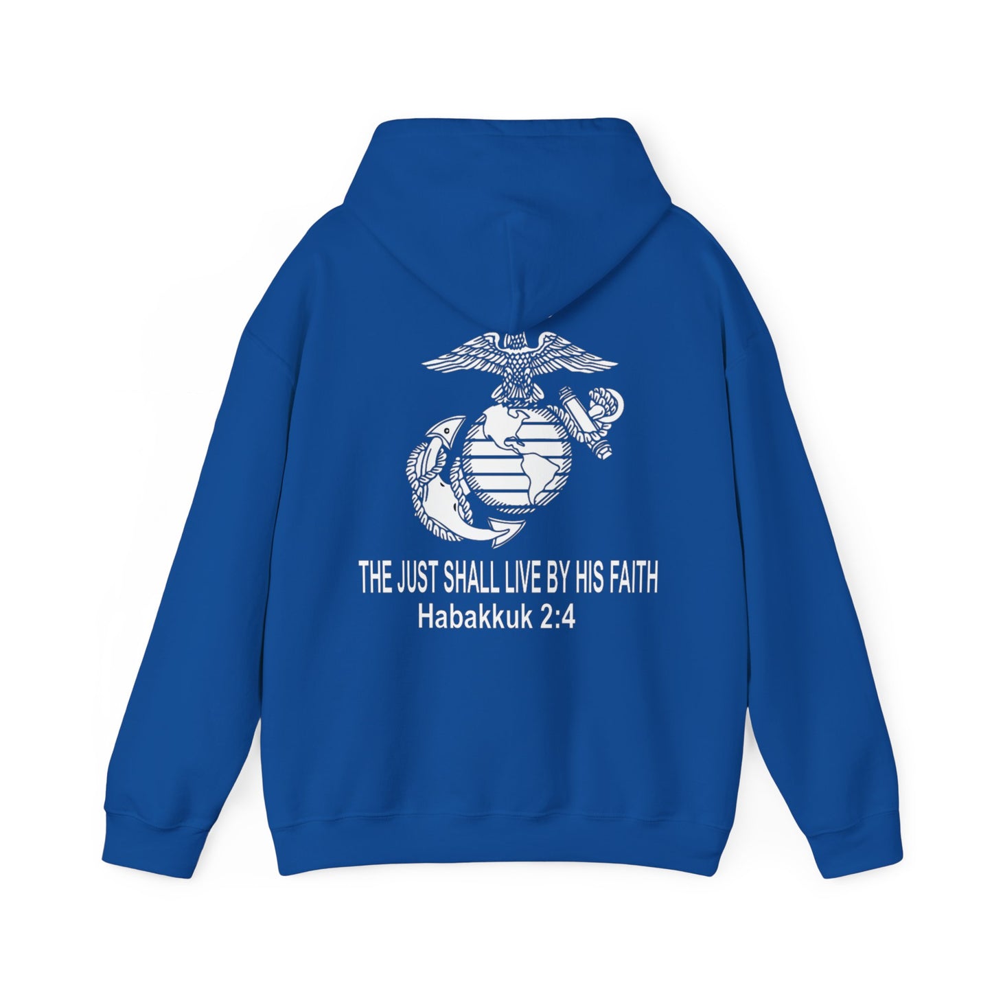 the Just shall Live by Faith Heavy Blend™ Hooded Sweatshirt