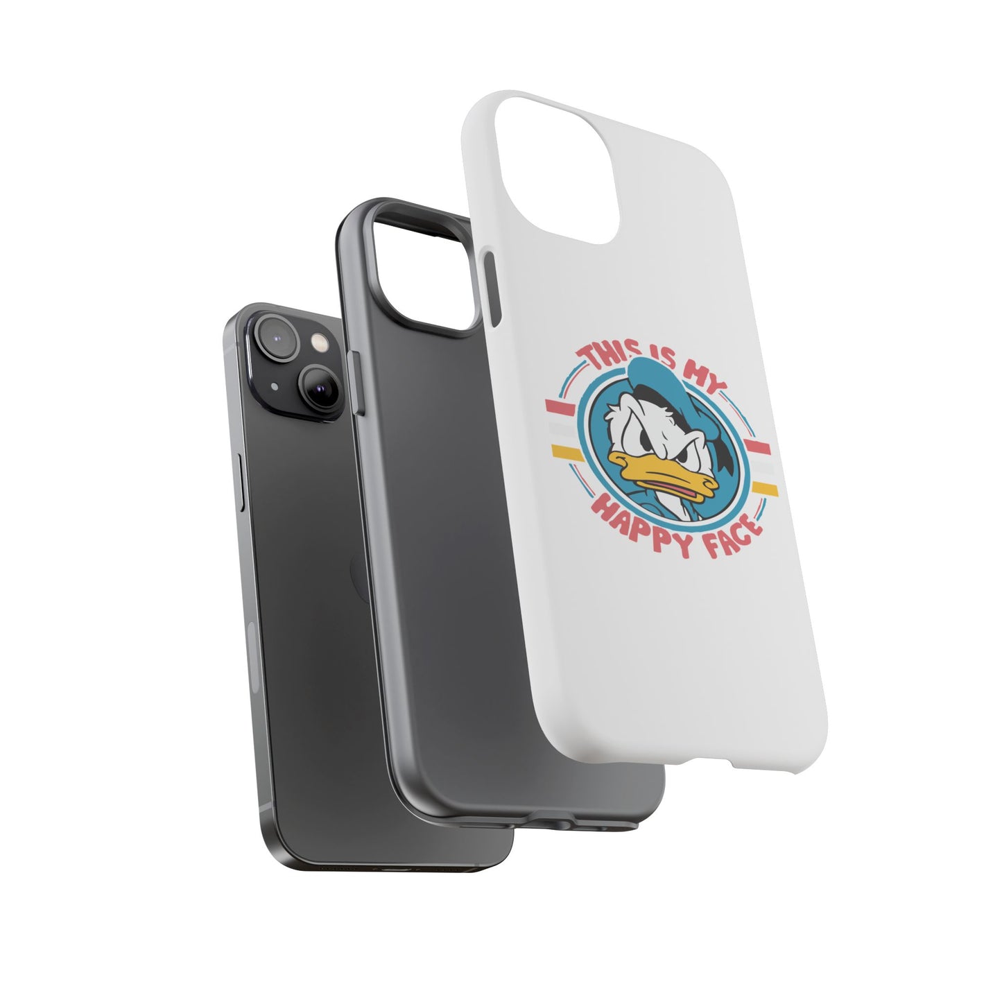 Tough Cases: This is My Happy Face Phone Case, Funny Phone Case, Donald Duck Case, Cute Phone Accessory, Gift for Disney Fans