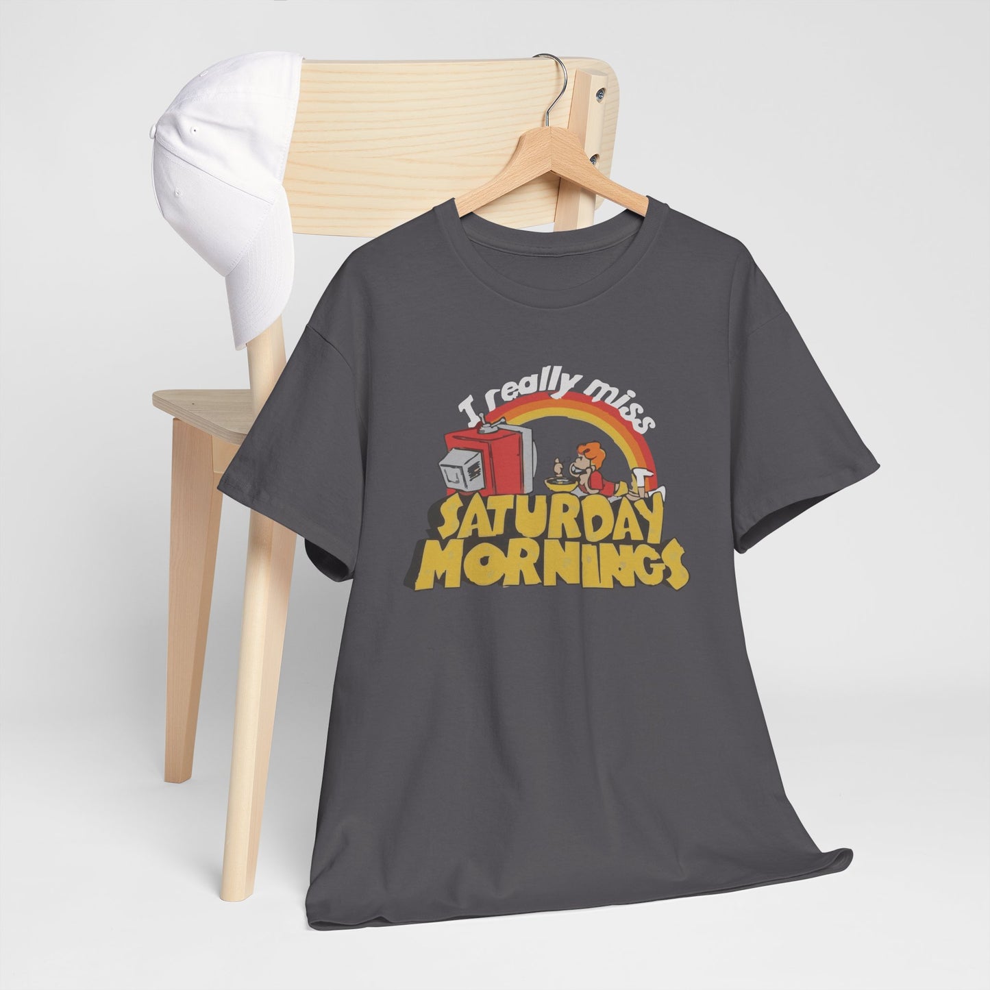 Retro Saturday Mornings Tee, Vintage Cartoon Shirt, Unisex Cotton Tee, Cozy Weekend Vibe, Perfect Gift for Nostalgia Lovers