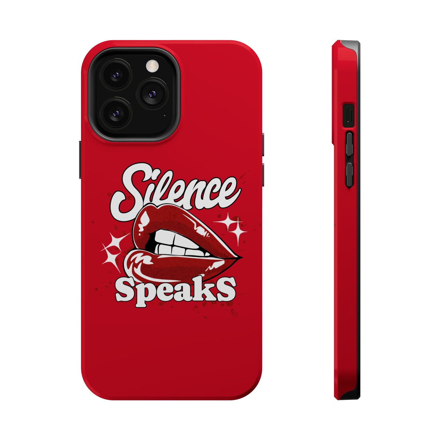 Bold Expression Magnetic Tough Cases, Phone Cover, Gift for Her, Pop Art, Trendy Accessory, Silence Speaks Design