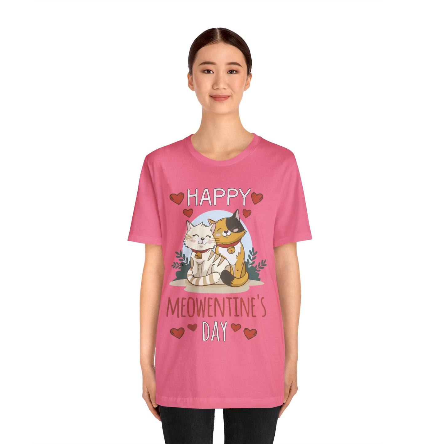 Happy Meowentine's Jersey Short Sleeve Tee