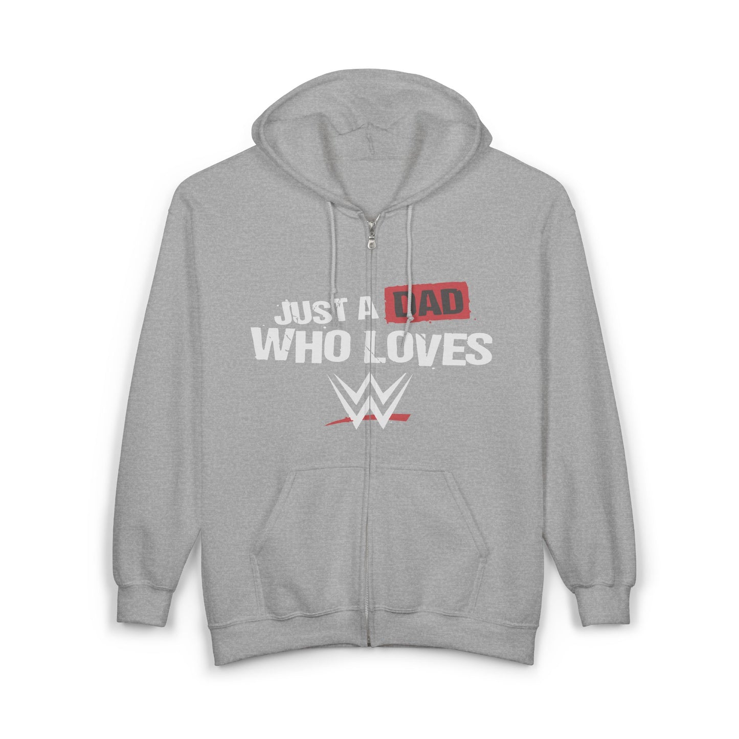 Just a Dad Who Loves WWE Hooded Sweatshirt, Father's Day Gift, Wrestling Dad Hoodie, Unisex Hoodie, Gift for Him, Family Apparel